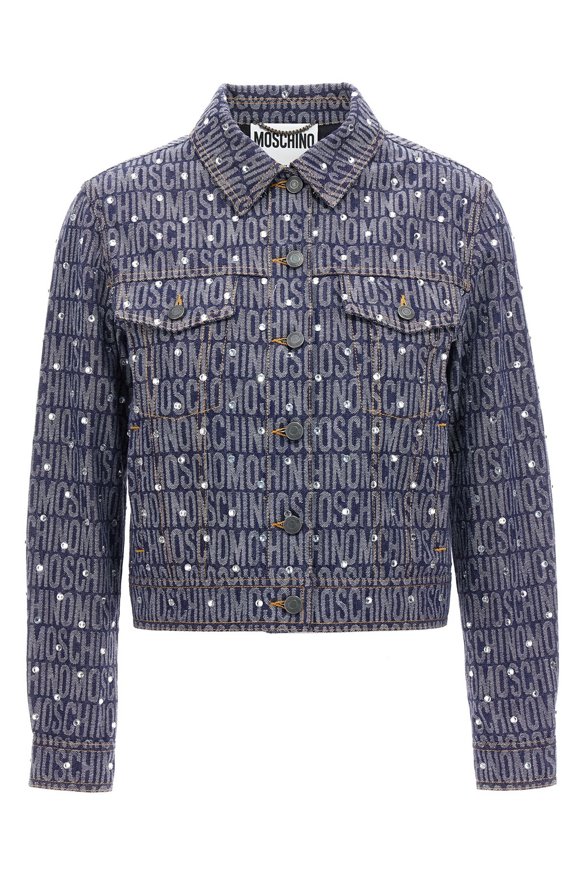 Moschino 'studded Collar' Jacket With Pockets