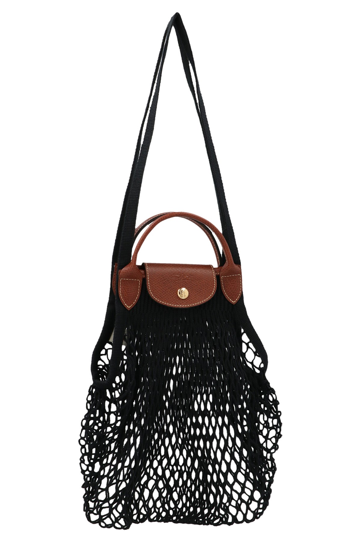 Longchamp 'l Le Pliage Filet' Shoulder Bag In Black