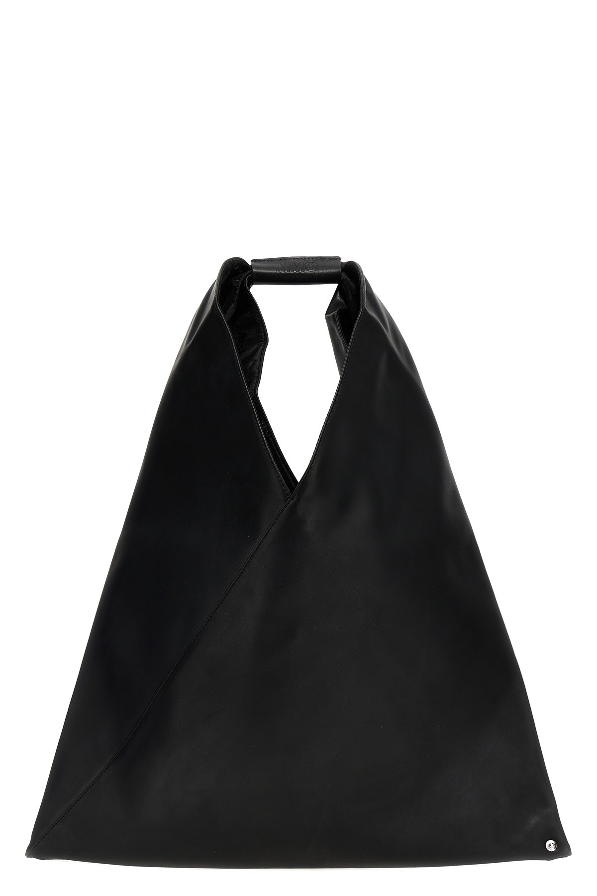 Mm6 Maison Margiela Mm6 By Maison Margiela Triangular Silhouette Mini Bag With Distinctive Handle In Black