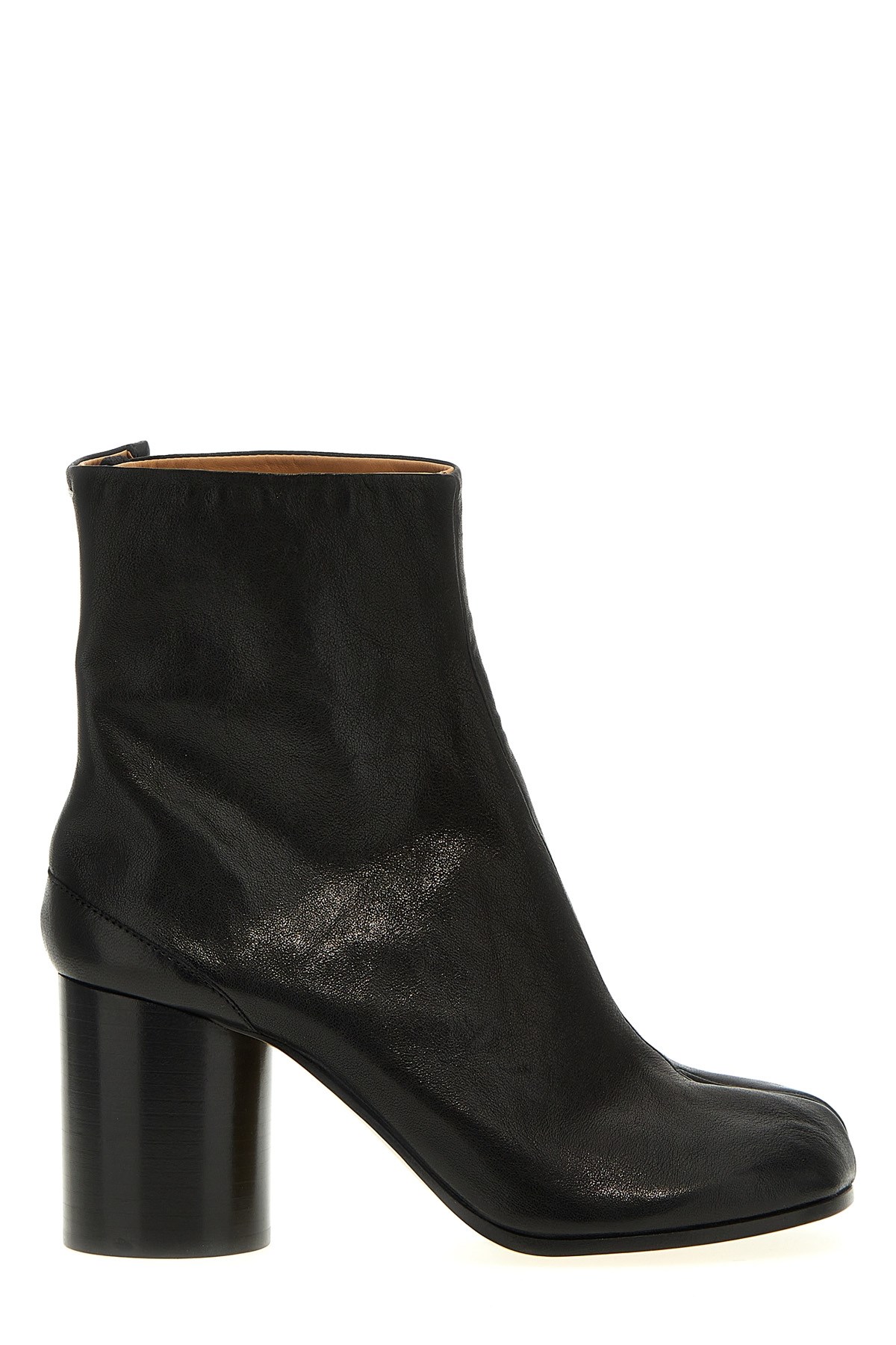 Maison Margiela Leather Tabi Ankle Boots In Black