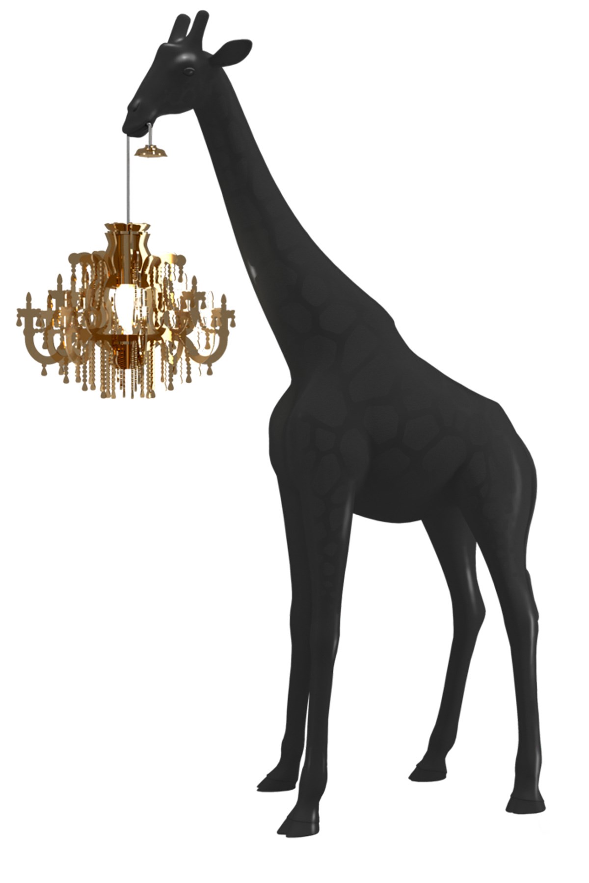 Qeeboo 'giraffe In Love Xs' Lamp In Black