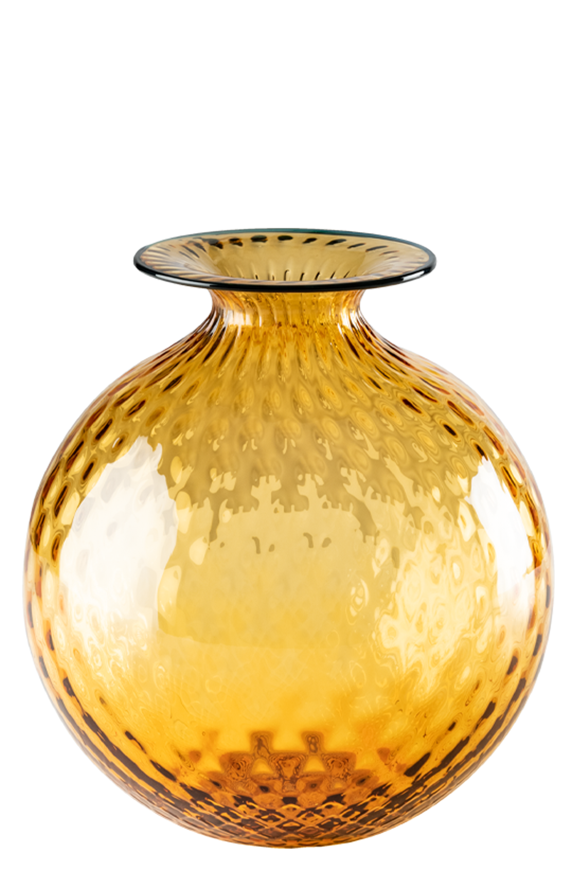 Venini 'monofiore Balloton' Vase In Yellow