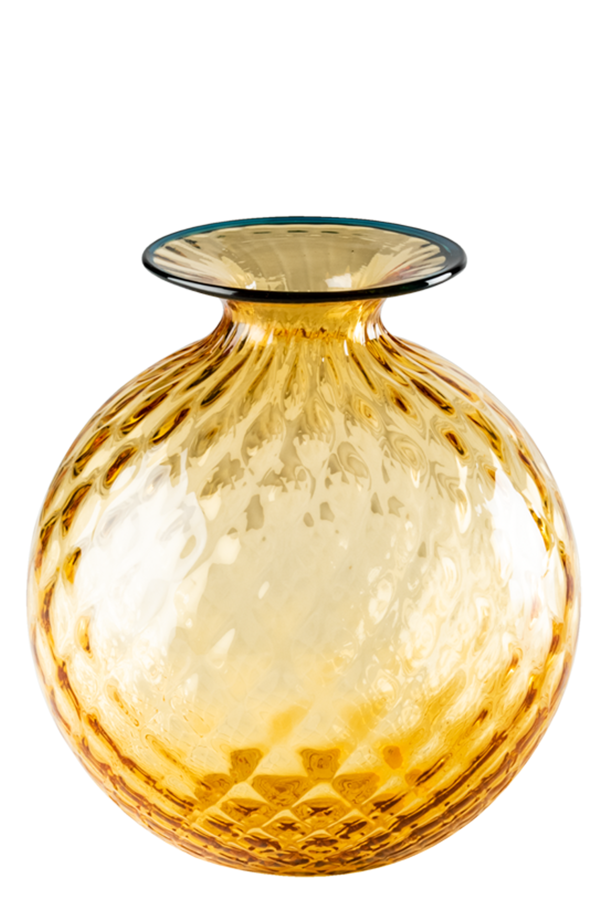 Venini 'monofiore Balloton' Vase In Yellow