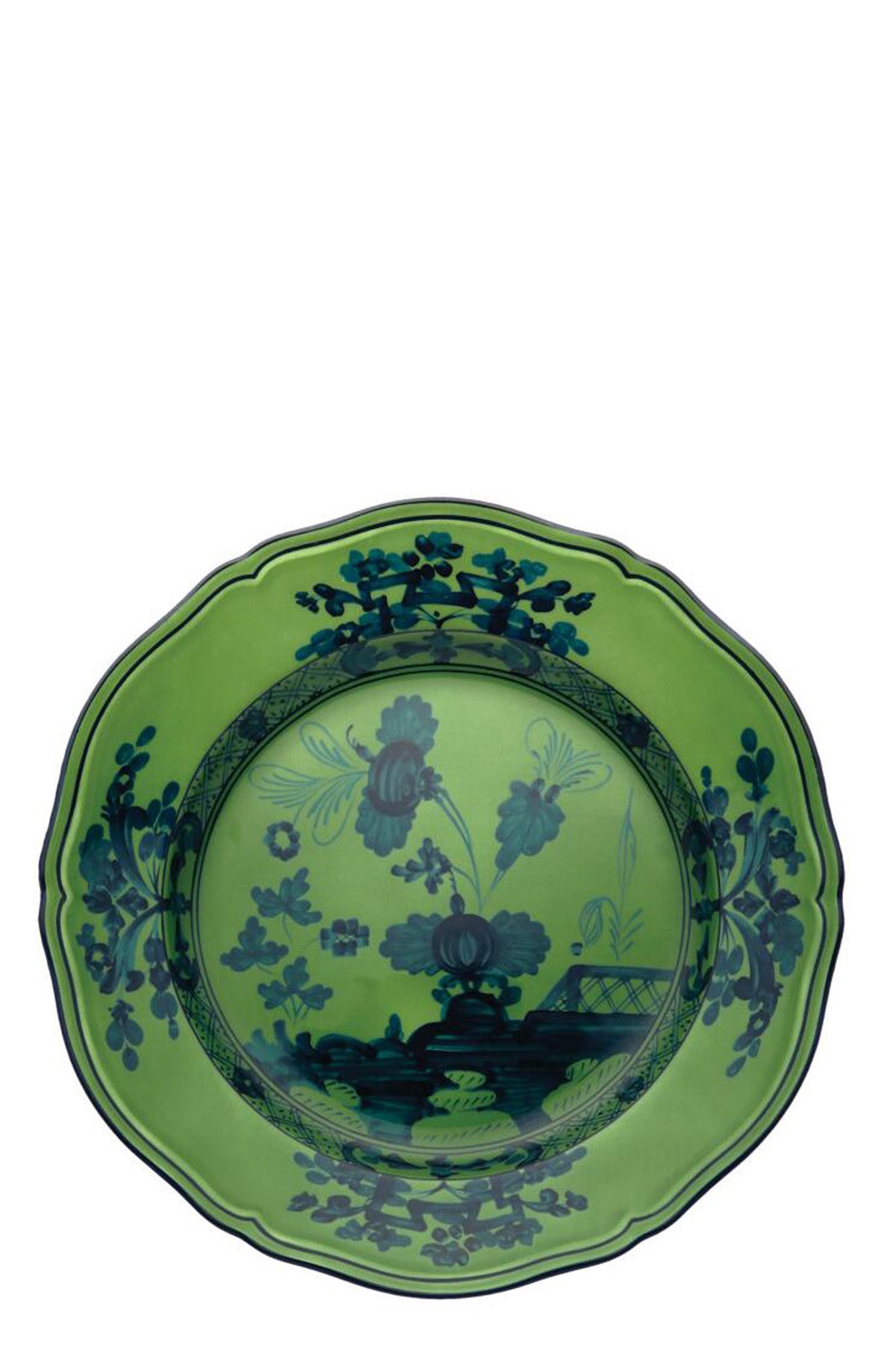 Ginori 1735 Oriente Italiano Porcelain Charger Plate In Green