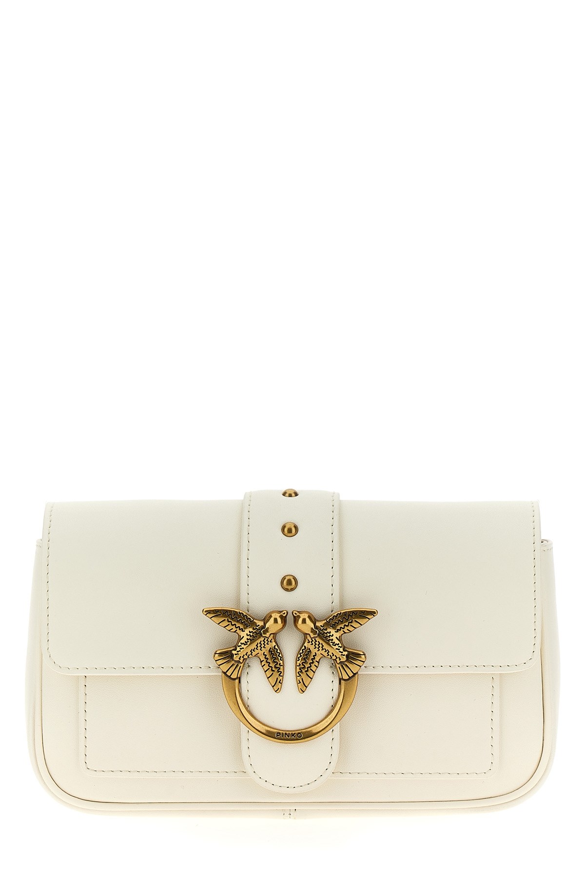 Pinko 'pocket Love One' Crossbody Bag In White
