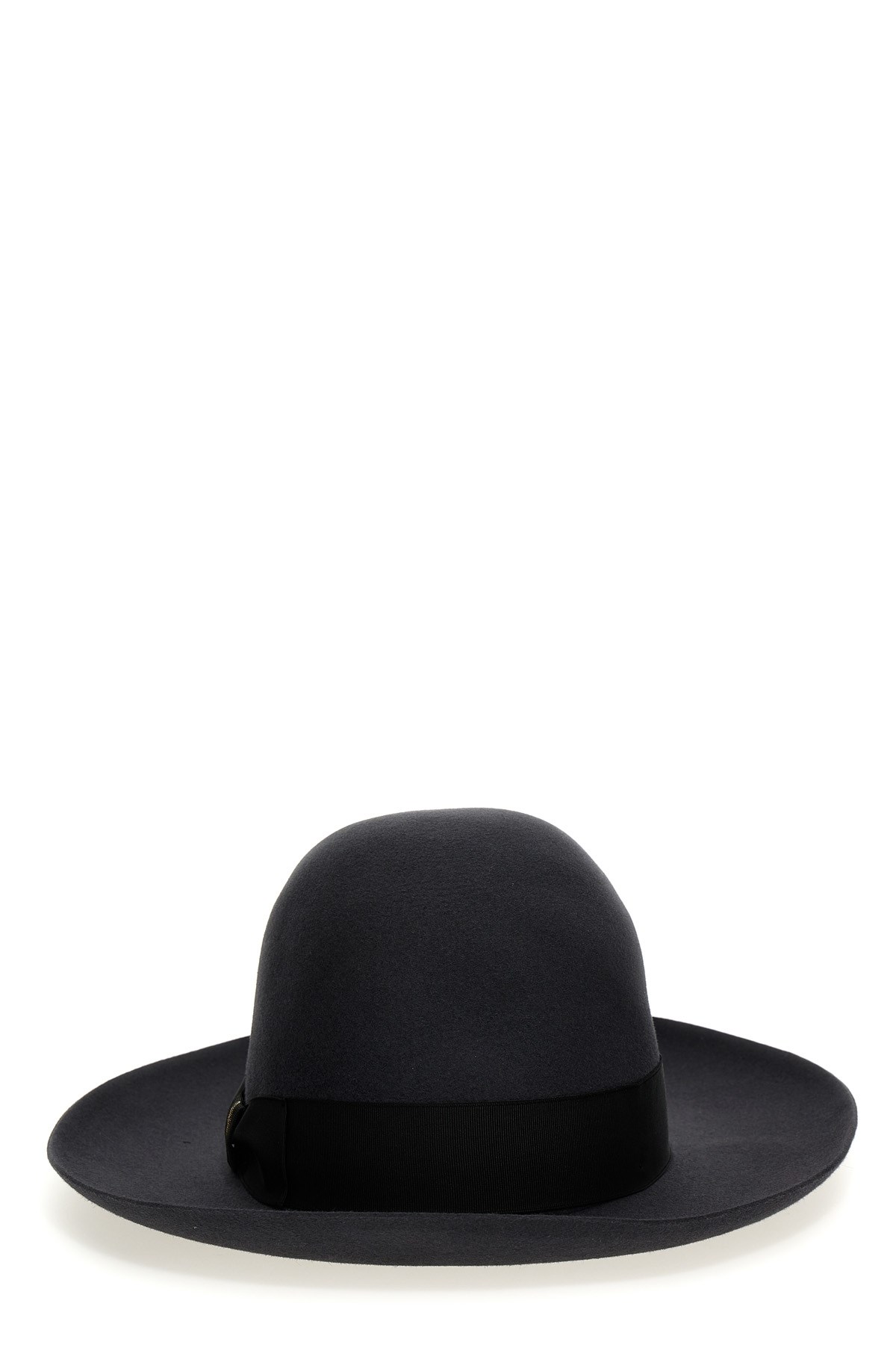 Borsalino Wide Brim Wool Hat With Ribbon Band