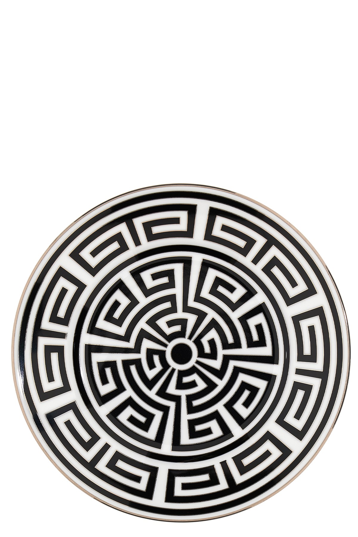 Ginori 1735 'empire Labyrinth' Plate ⌀ 22 Cm In Black