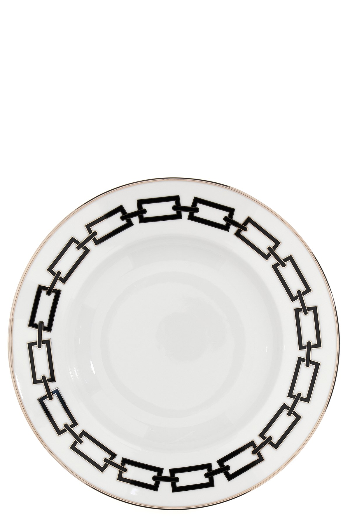 Ginori 1735 Catene Nero Soup Plate (24.5cm) In Multi