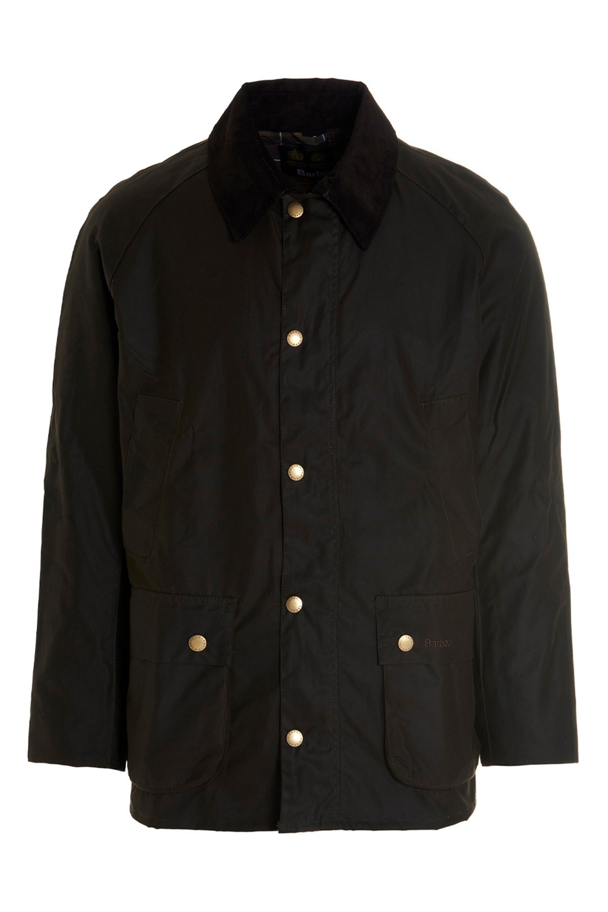 Barbour Jacket With Front Pockets And Long Sleeves In Brown
