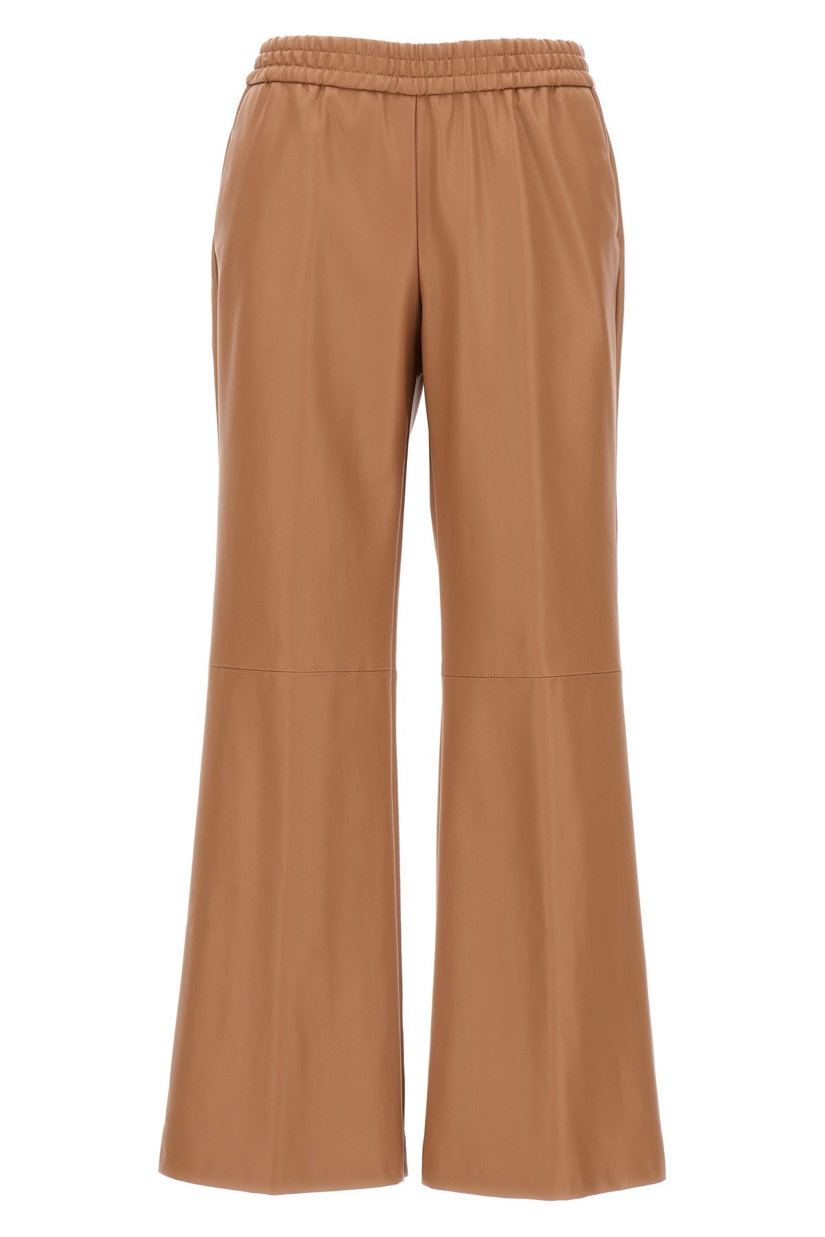 Nude Beige Eco Leather Pants
