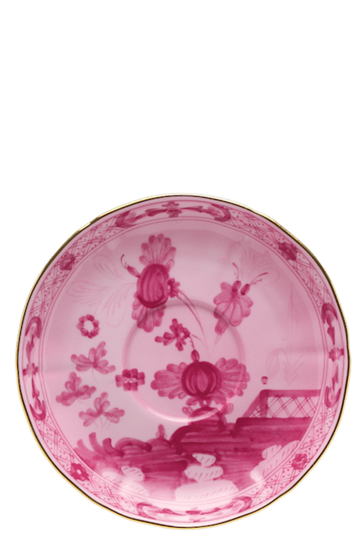 Ginori 1735 Oriente Italiano Flat Dessert Plate In Pink