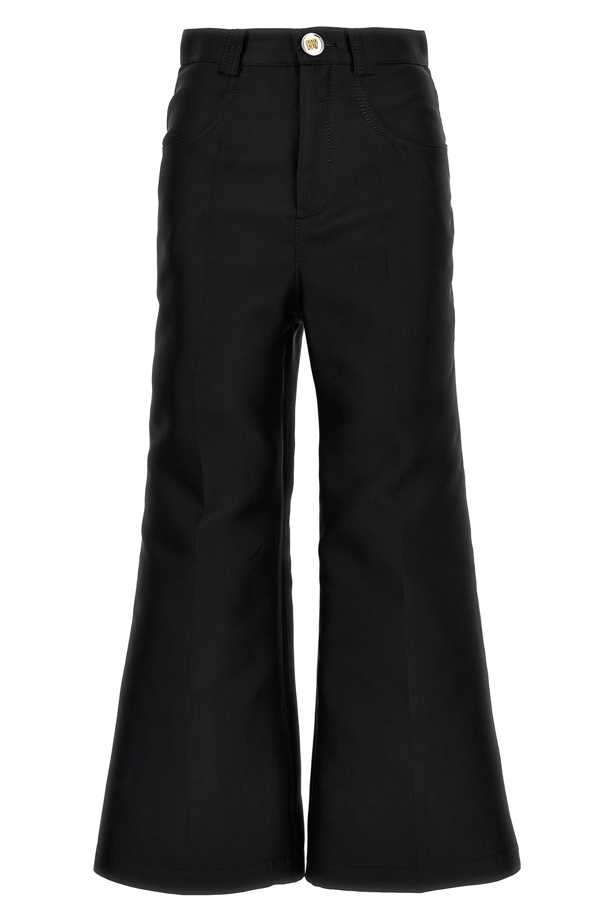 Cropped Silk Blend Pants - Size 40 IT
