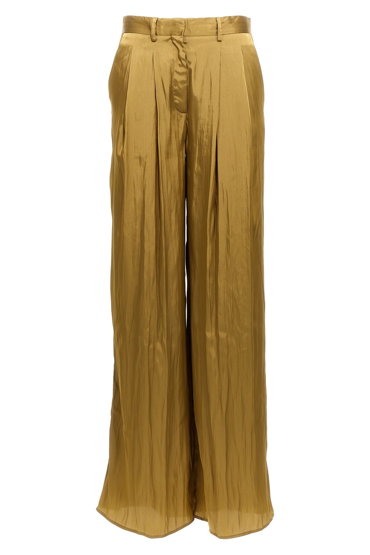 Nude Light Green Satin Pants