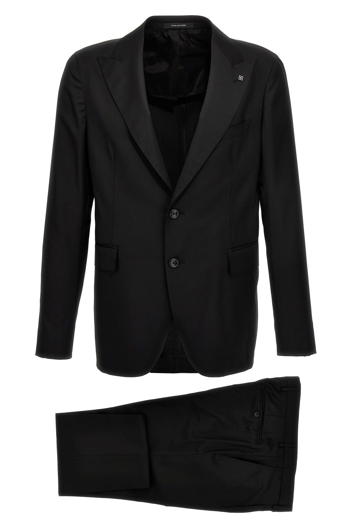 Tagliatore Button Long-sleeved Suit Coat And Trousers Set