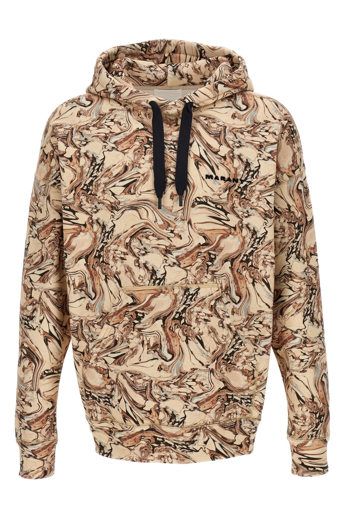 Isabel Marant Hooded Drawstring Sweater Printed Pattern
