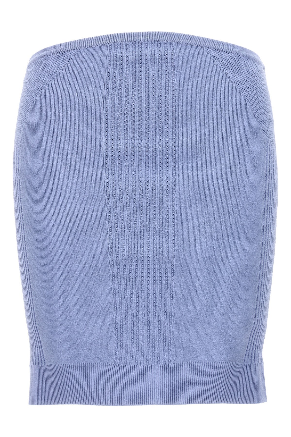 Herve Leger Hervé Léger Mix Zipped Knitted Skirt In Purple