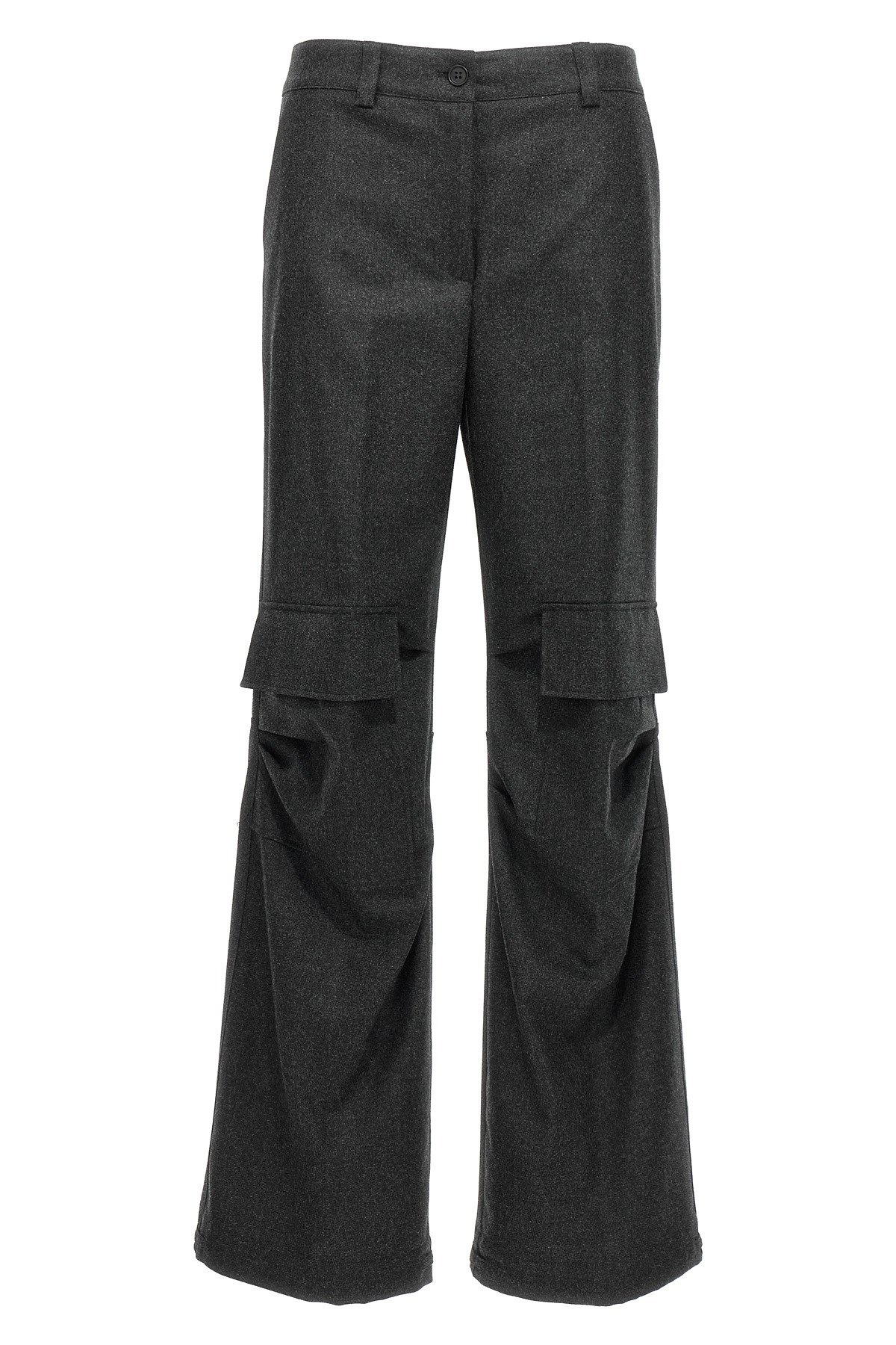 P.a.r.o.s.h . Wool And Cashmere Blend Cargo Pants In Gray