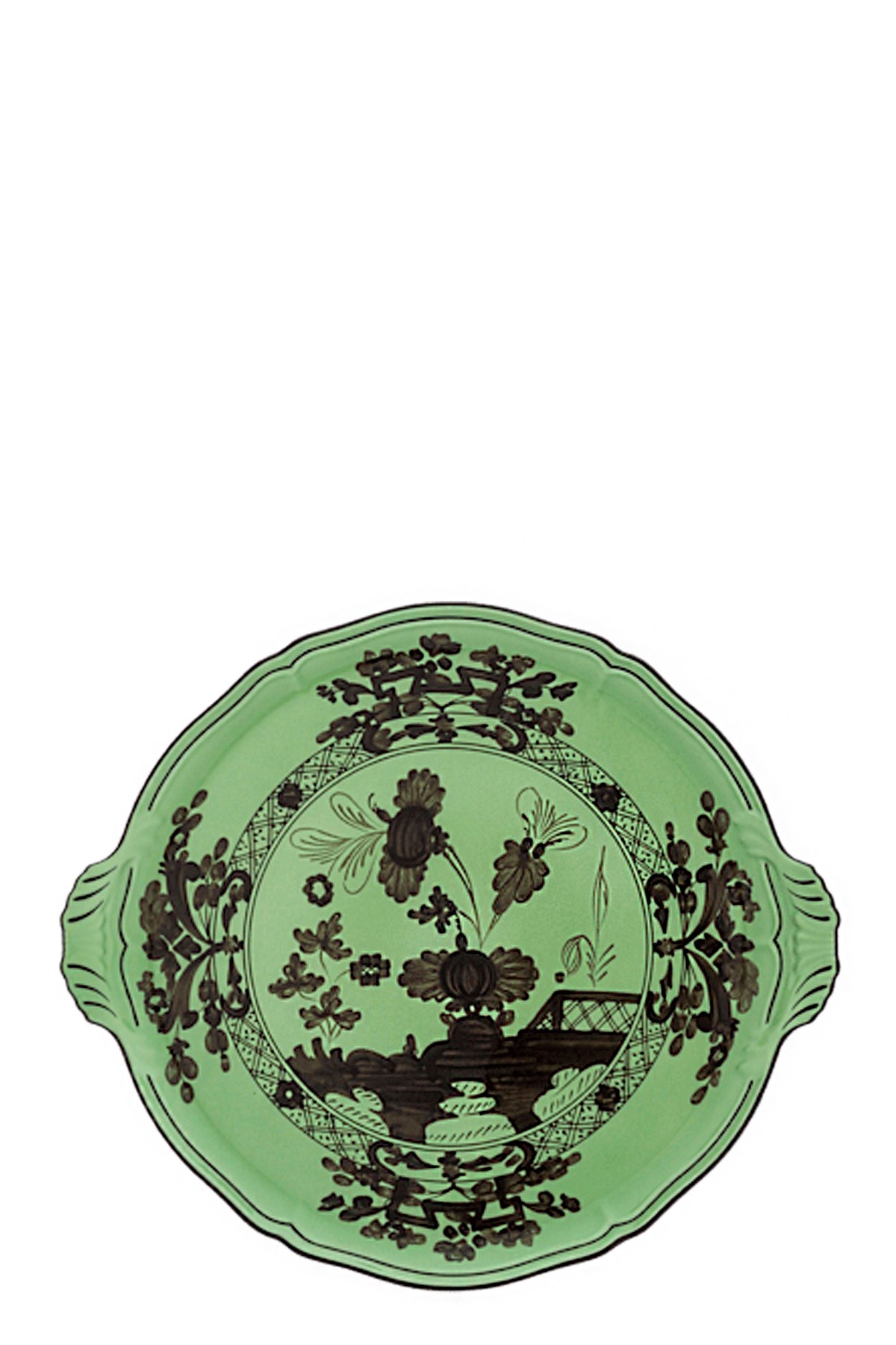 Ginori 1735 'oriente Italiano' Cake Plate In Green