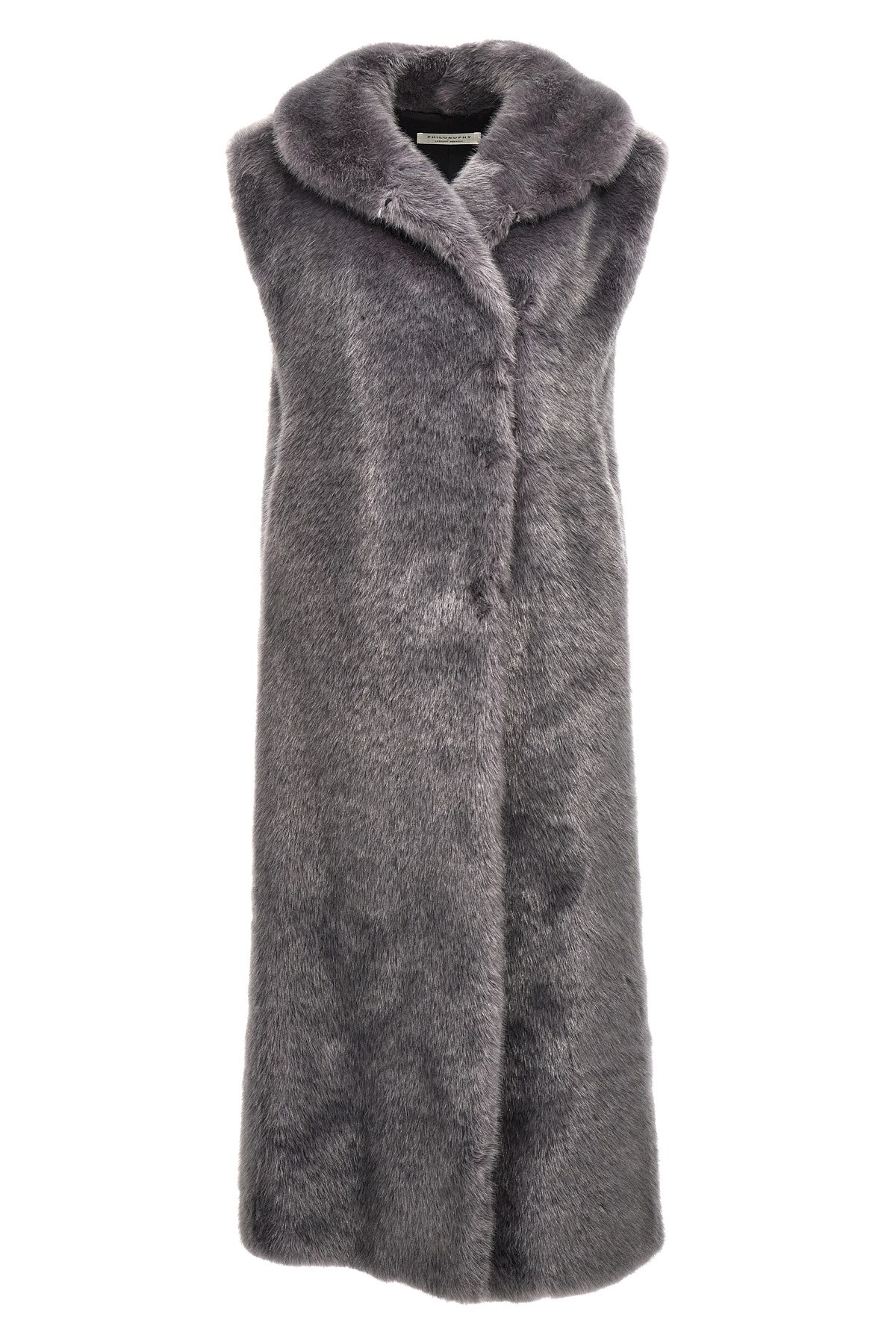 Shop Philosophy Di Lorenzo Serafini Extra Long Faux Fur Vest