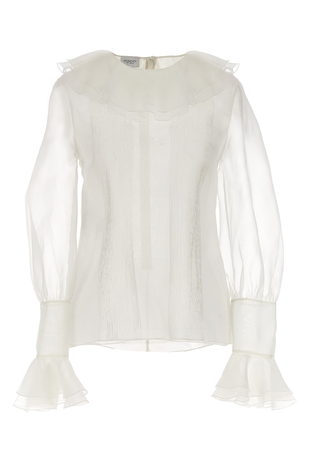 Giambattista Valli Ruffle Collar Shirt In White