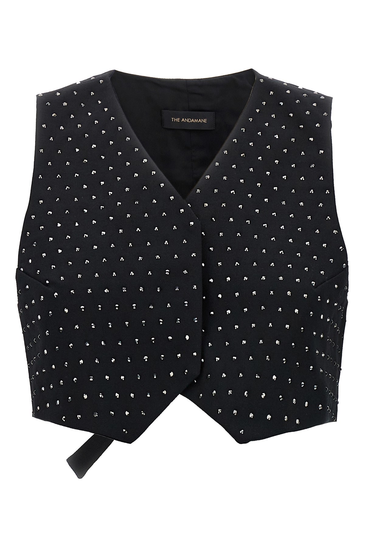 The Andamane Crystal V-neck Studded Waistcoat