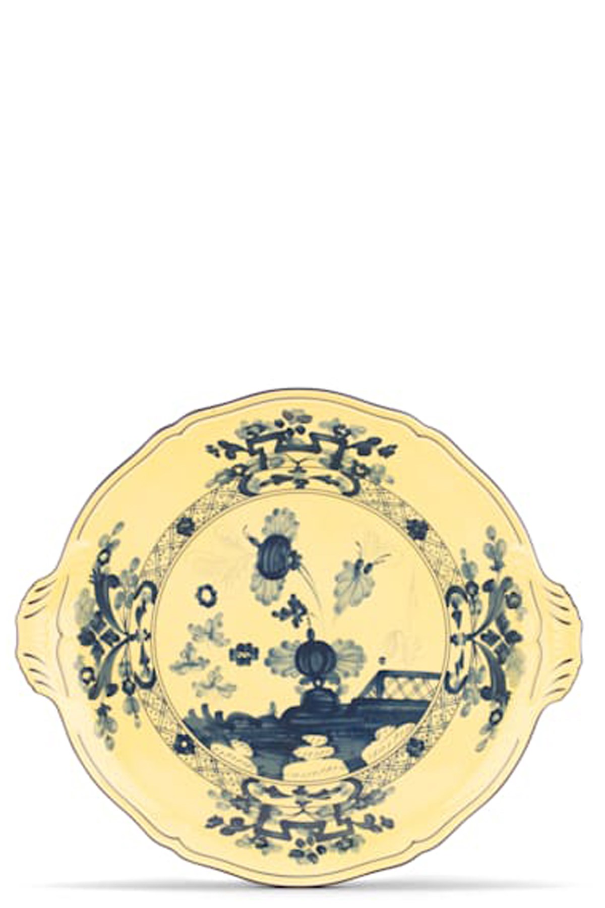 Ginori 1735 'oriente Italiano' Cake Plate In Yellow