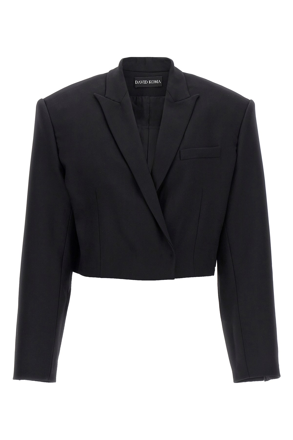 David Koma Short Blazer With Long Sleeves And Pockets
