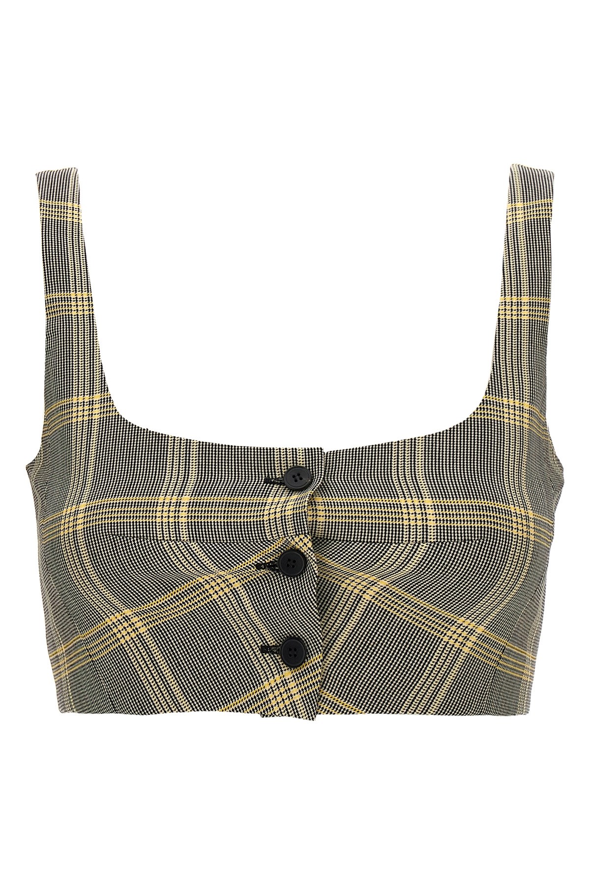 Marni Women Top Cropped Check In Gray