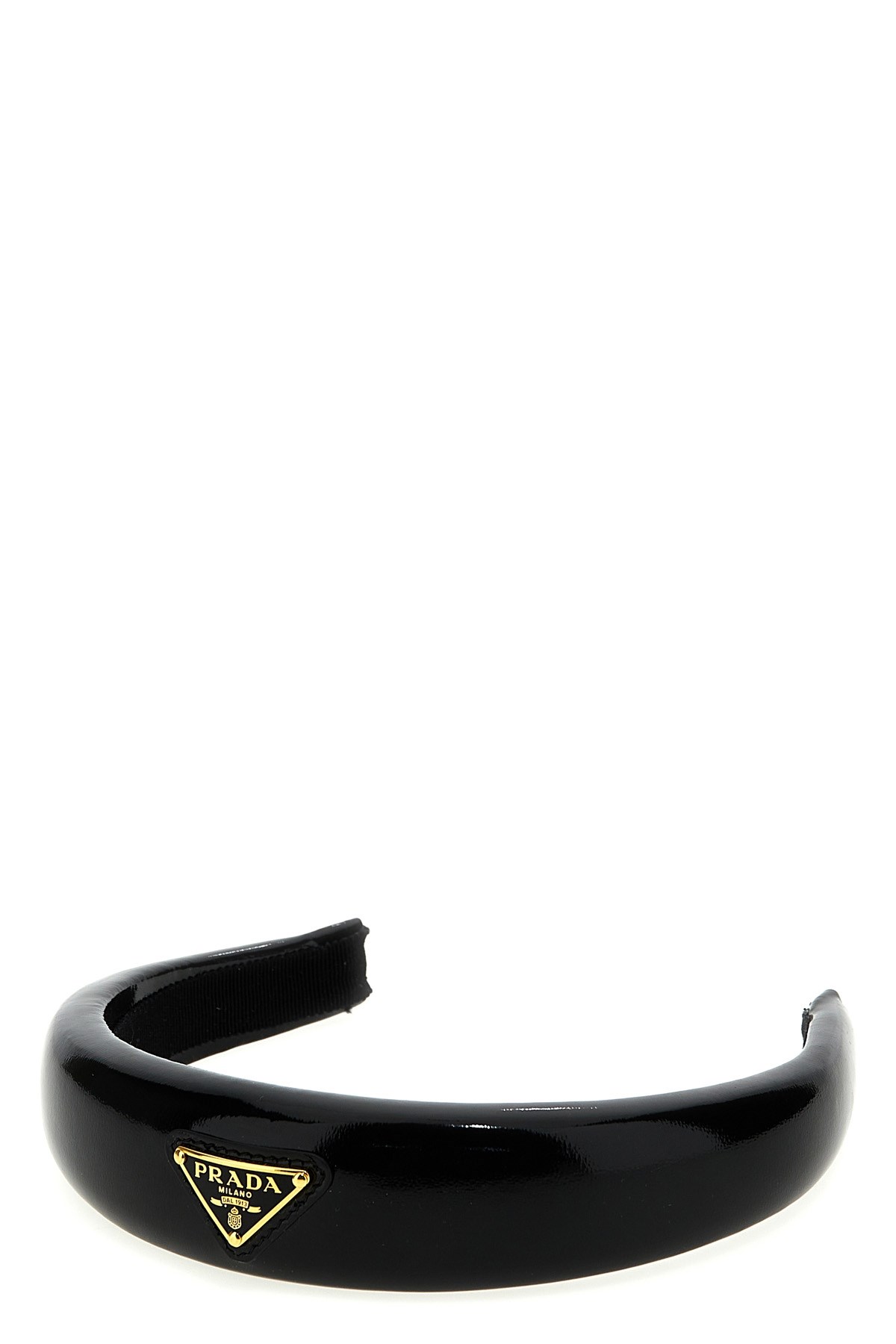 Shop Prada Logo Patent Headband