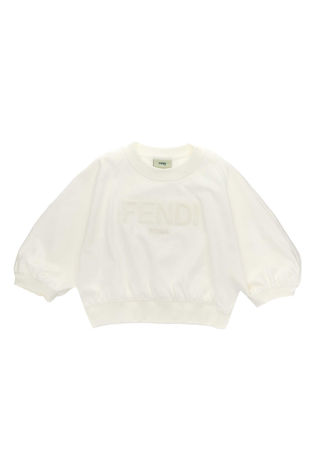 Fendi Kids Logo Sweatshirt In White