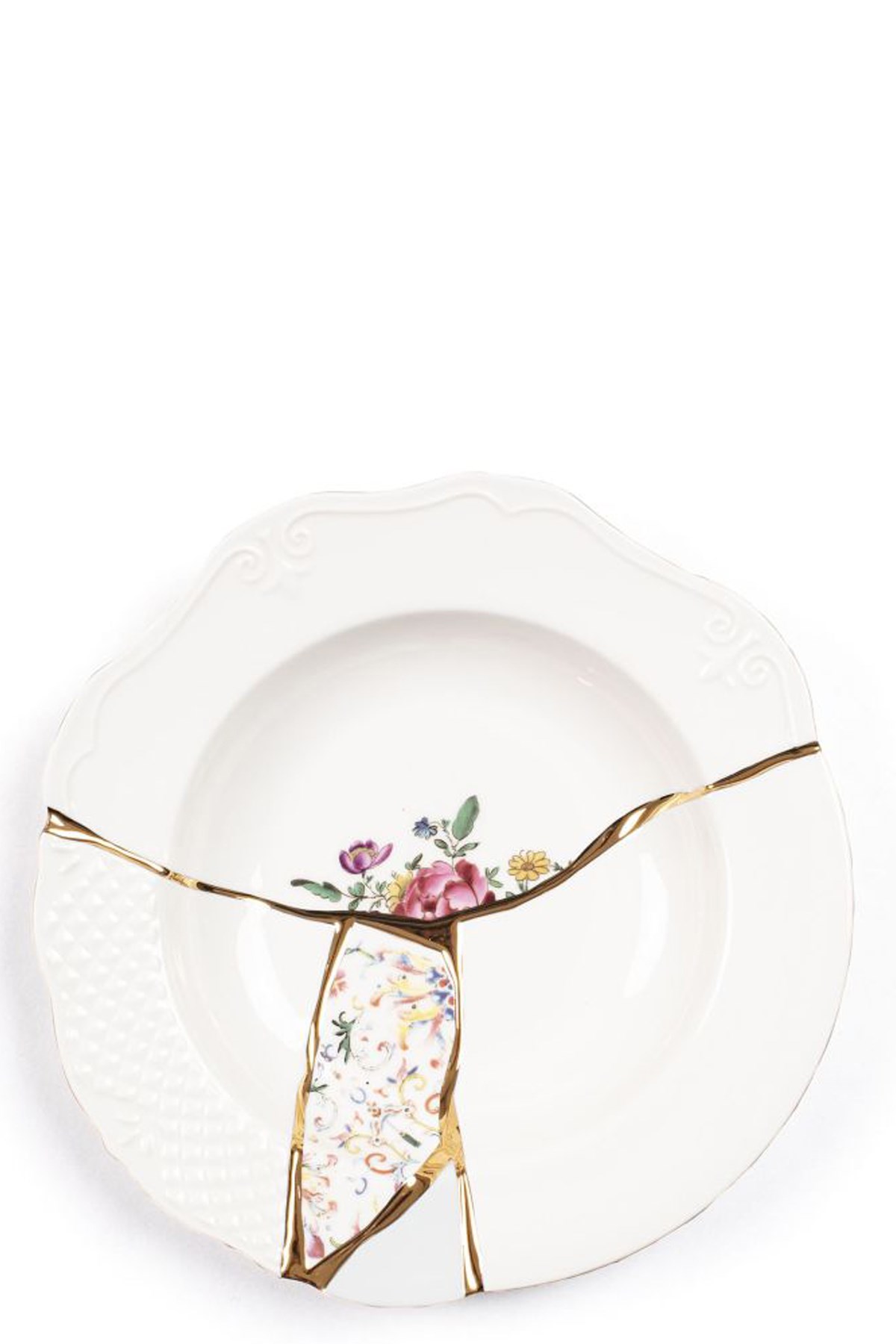 Seletti Soup Plate 'kintsugi' ⌀ 22 Cm In Multi