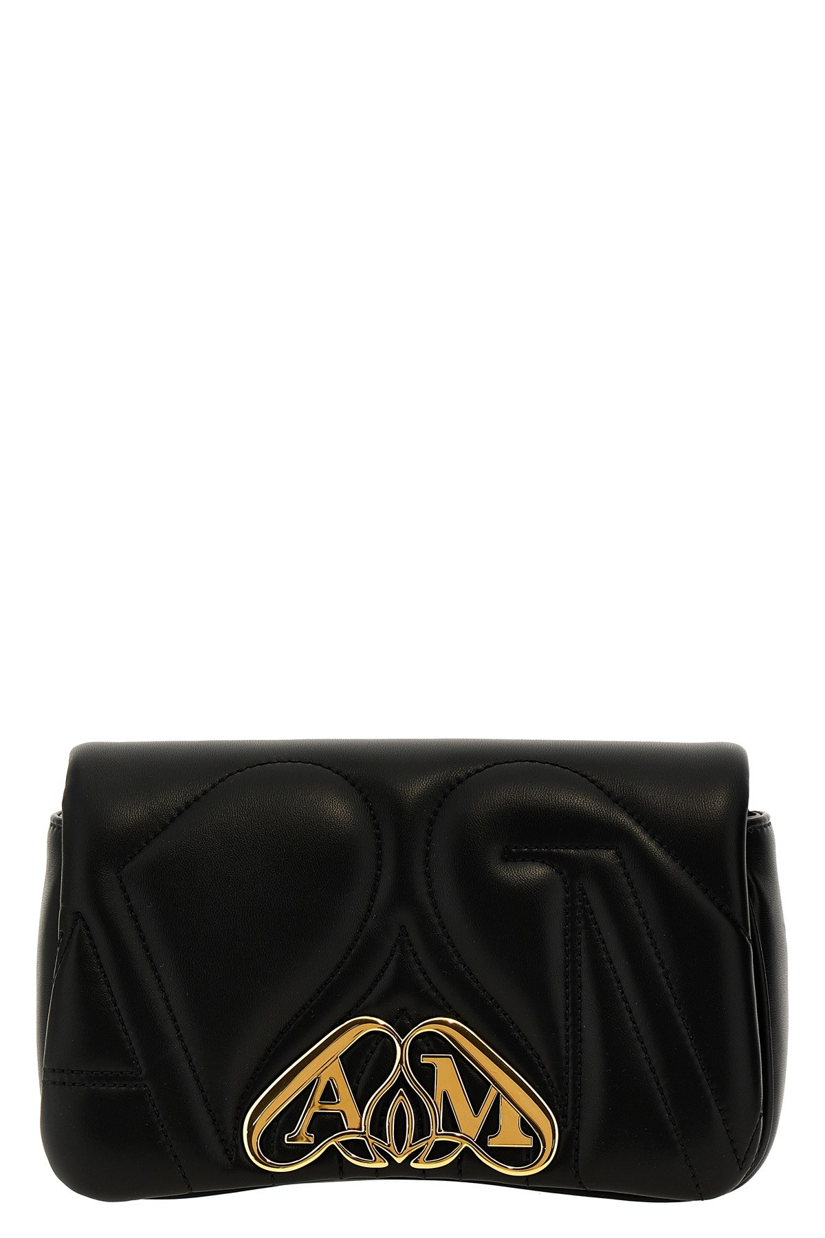 Alexander Mcqueen Quilted Seal Bag With Removable Shoulder Strap