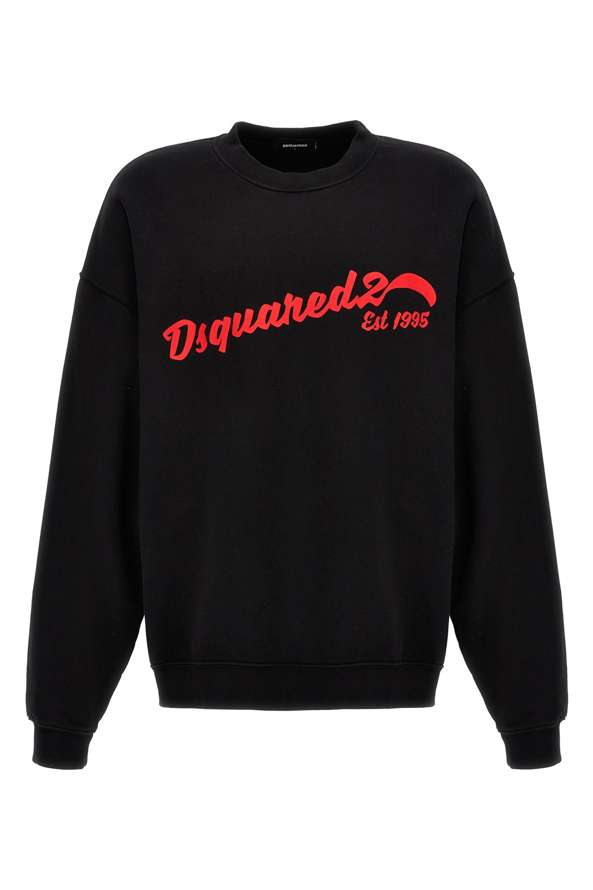 Dsquared2 Logo-print Cotton Sweatshirt In Black | ModeSens