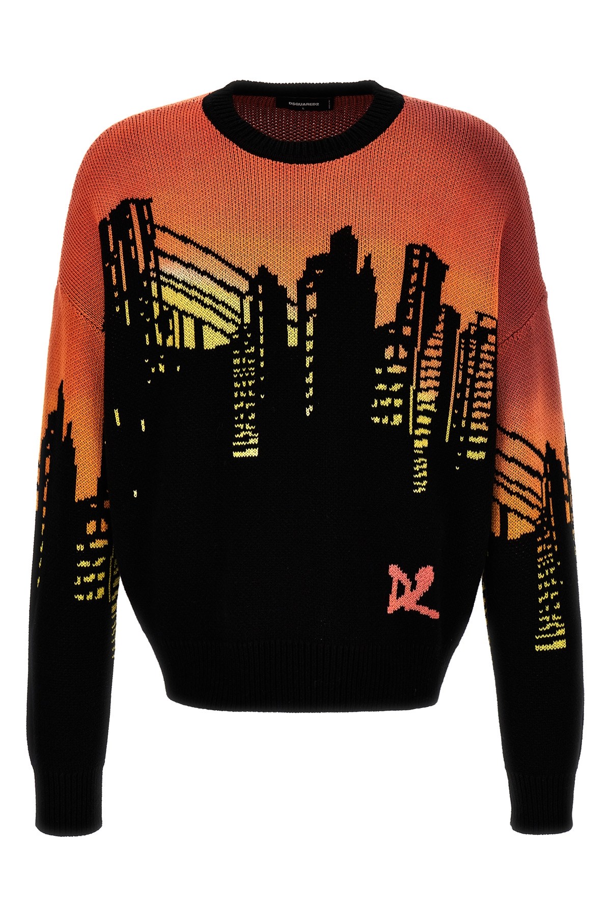 Dsquared2 Intarsia Sweater Sweaters And Cardigans Multicolor In Multi