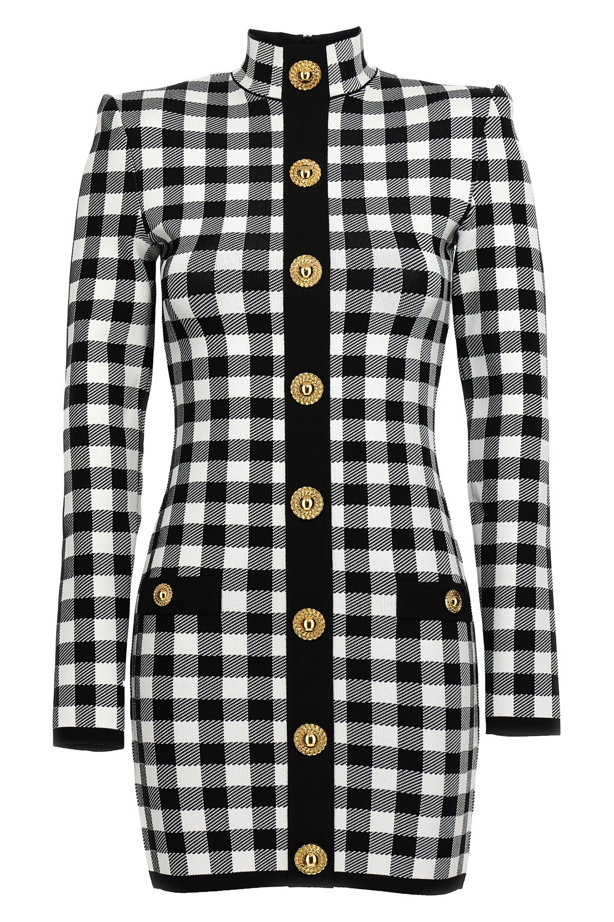 Balmain Vichy Knit Dress