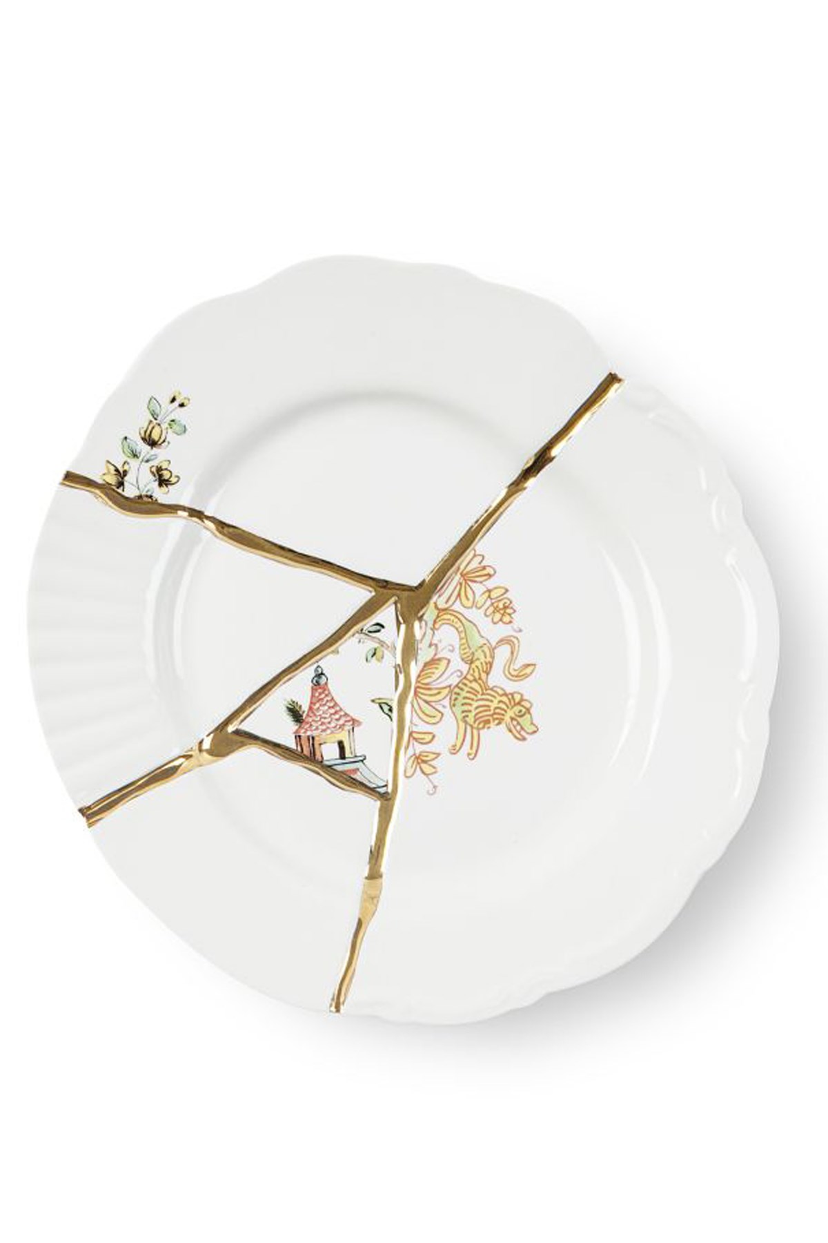 Seletti 'kintsugi' Dessert Dish ⌀ 21 Cm In Multi