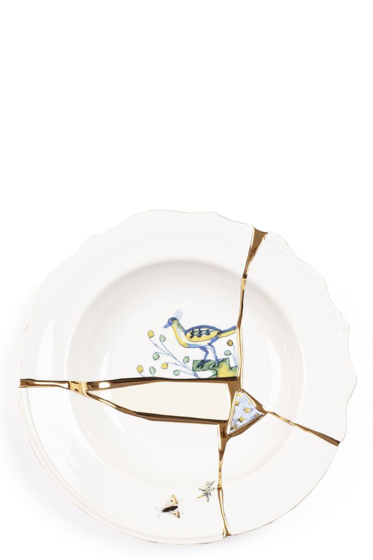 Seletti Soup Plate 'kintsugi' ⌀ 22 Cm In White