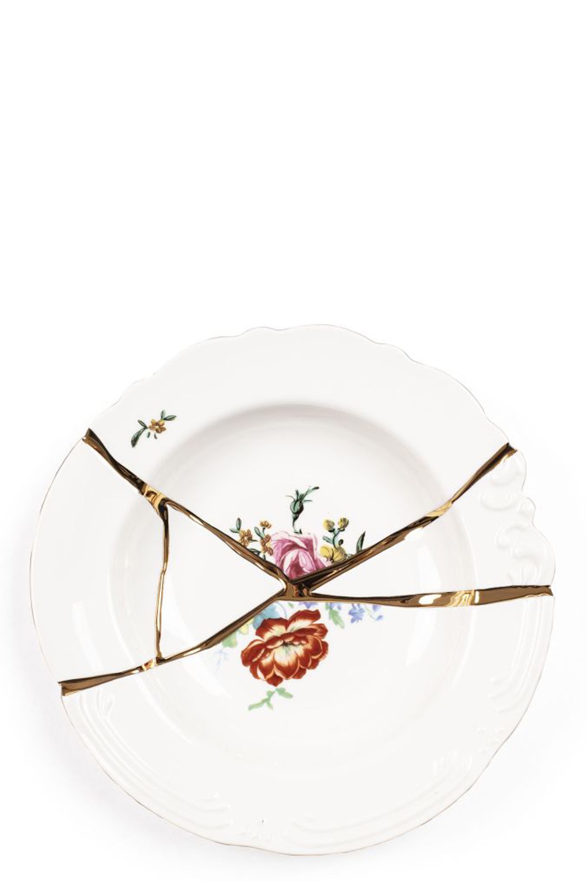 Seletti Soup Plate 'kintsugi' ⌀ 22 Cm In Multi