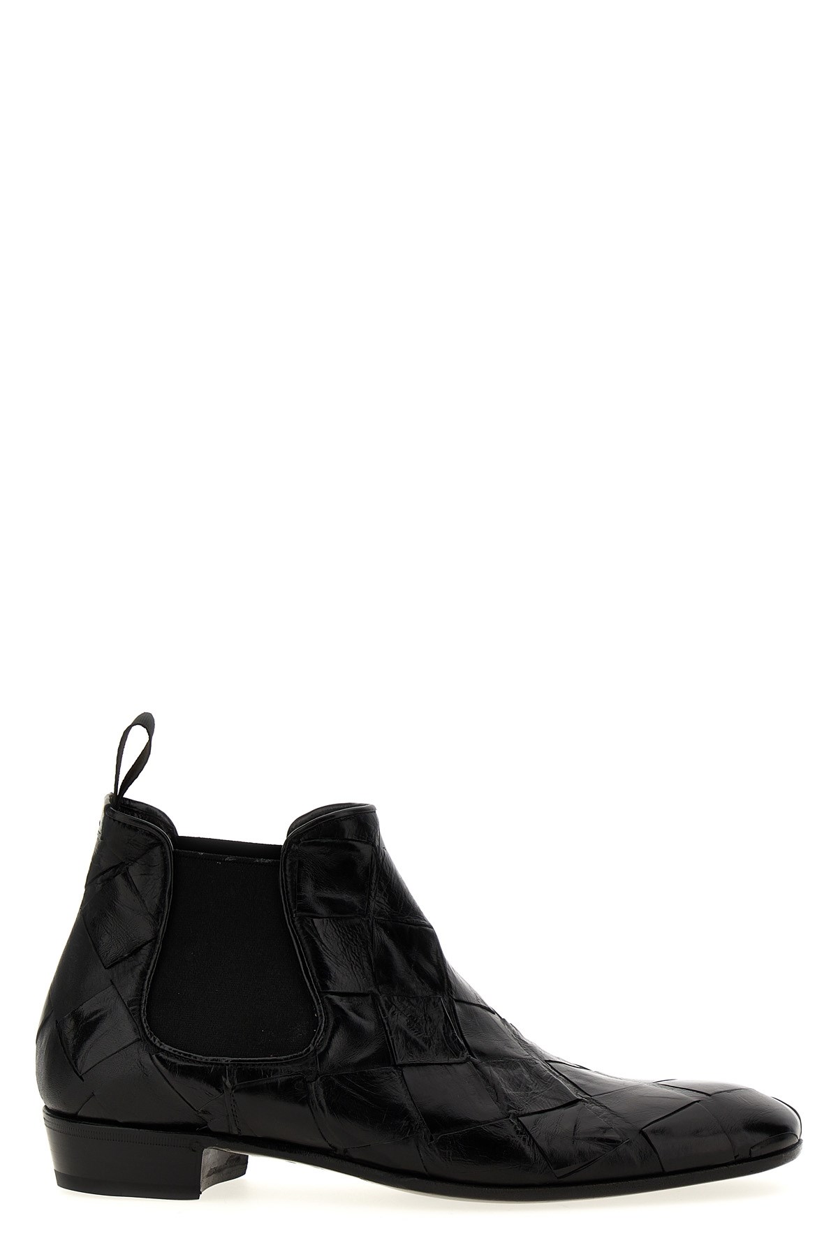 Braided Leather Ankle Boots - Size 6