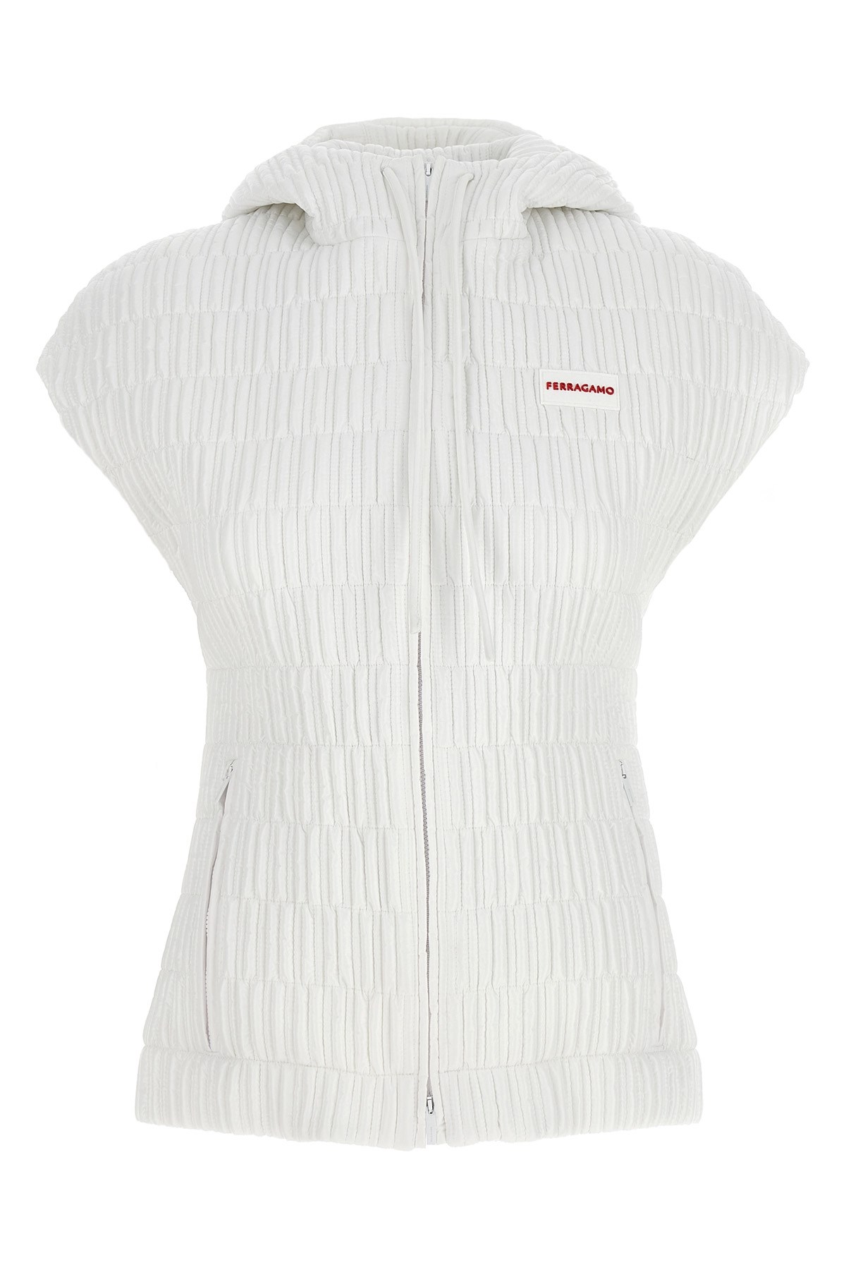 Ferragamo Hooded Vest Sleeveless Elastic Waistband