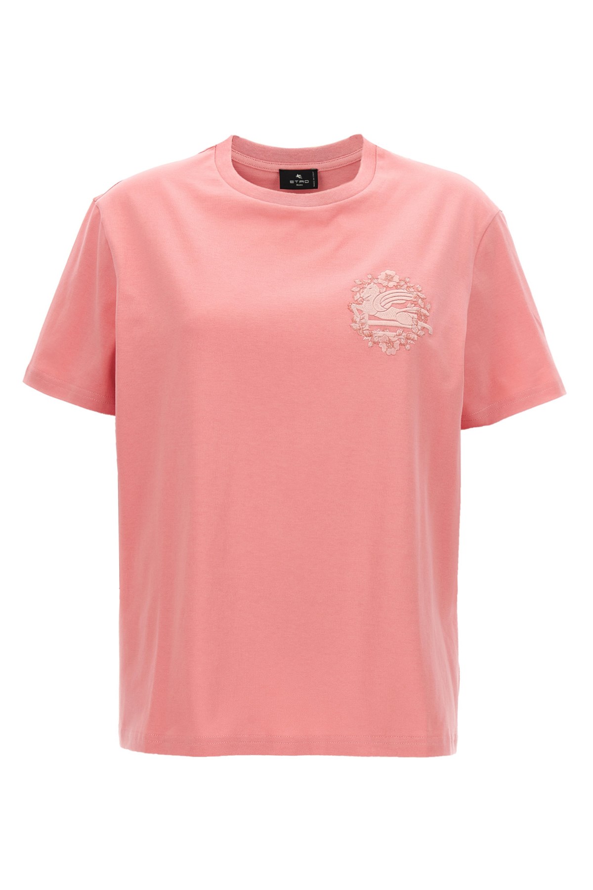 Etro Light Pink Logo Embroidery T-shirt