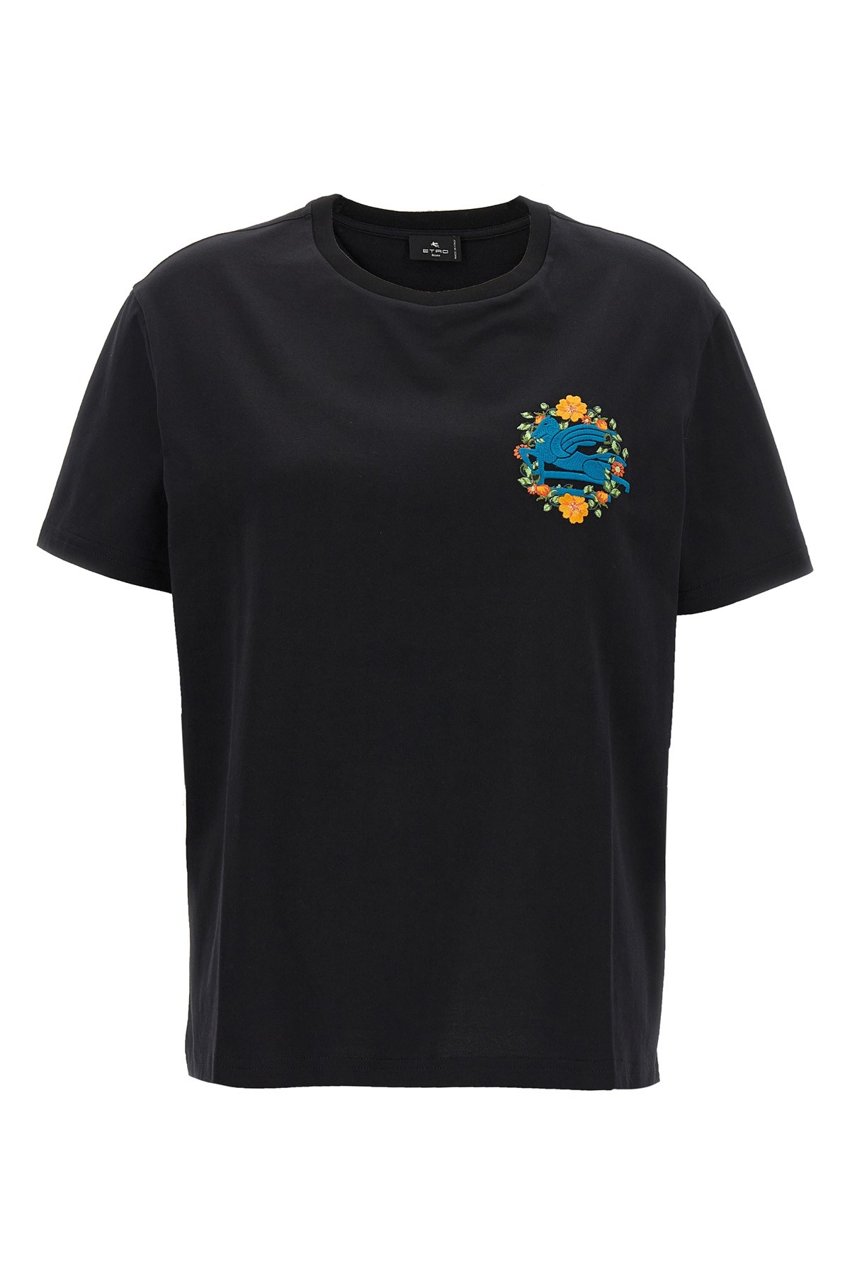 Etro Logo Embroidered Oversized T-shirt In Black