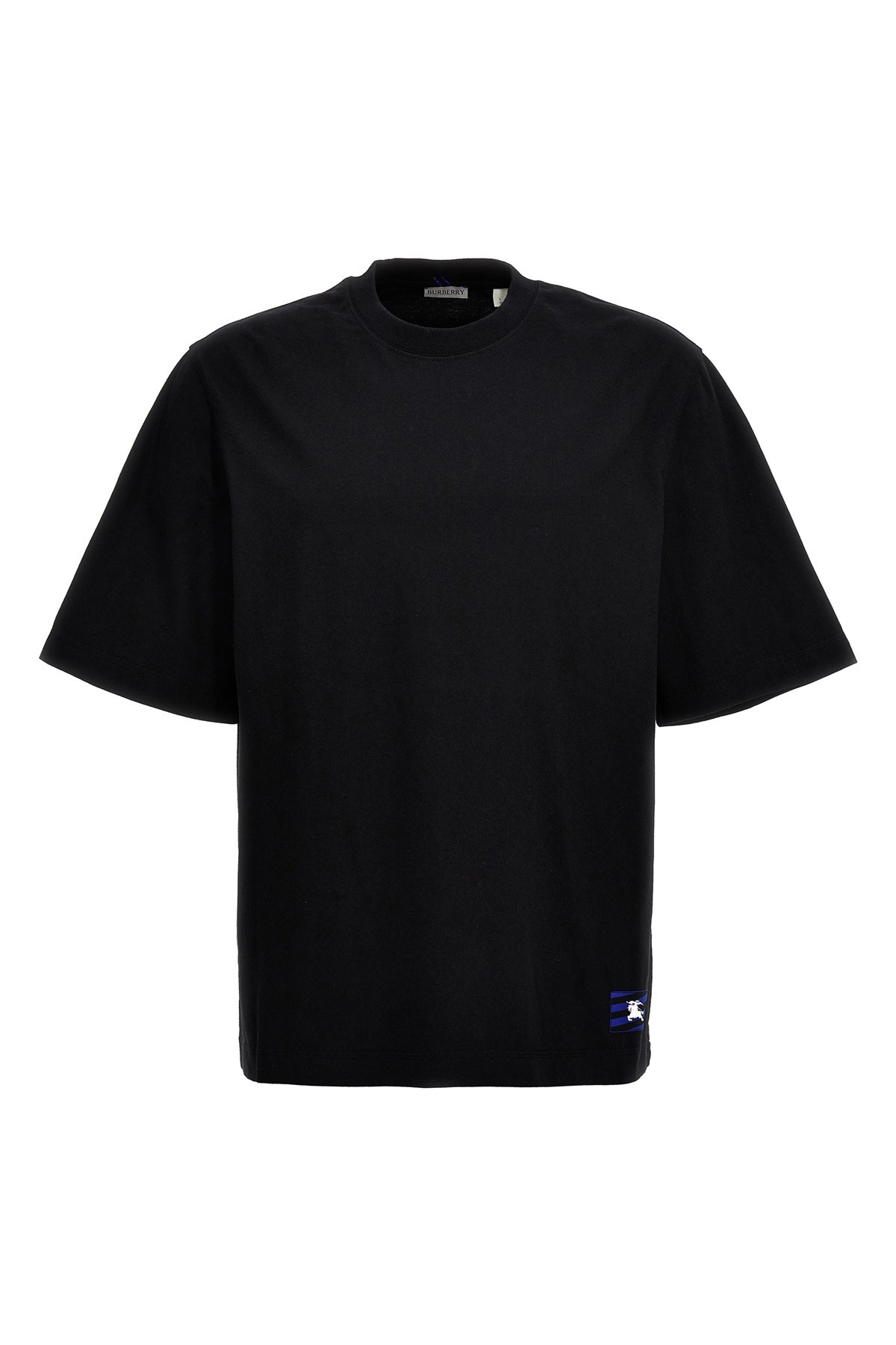 Burberry T-shirt With Round Neck And Short Sleeves In Black