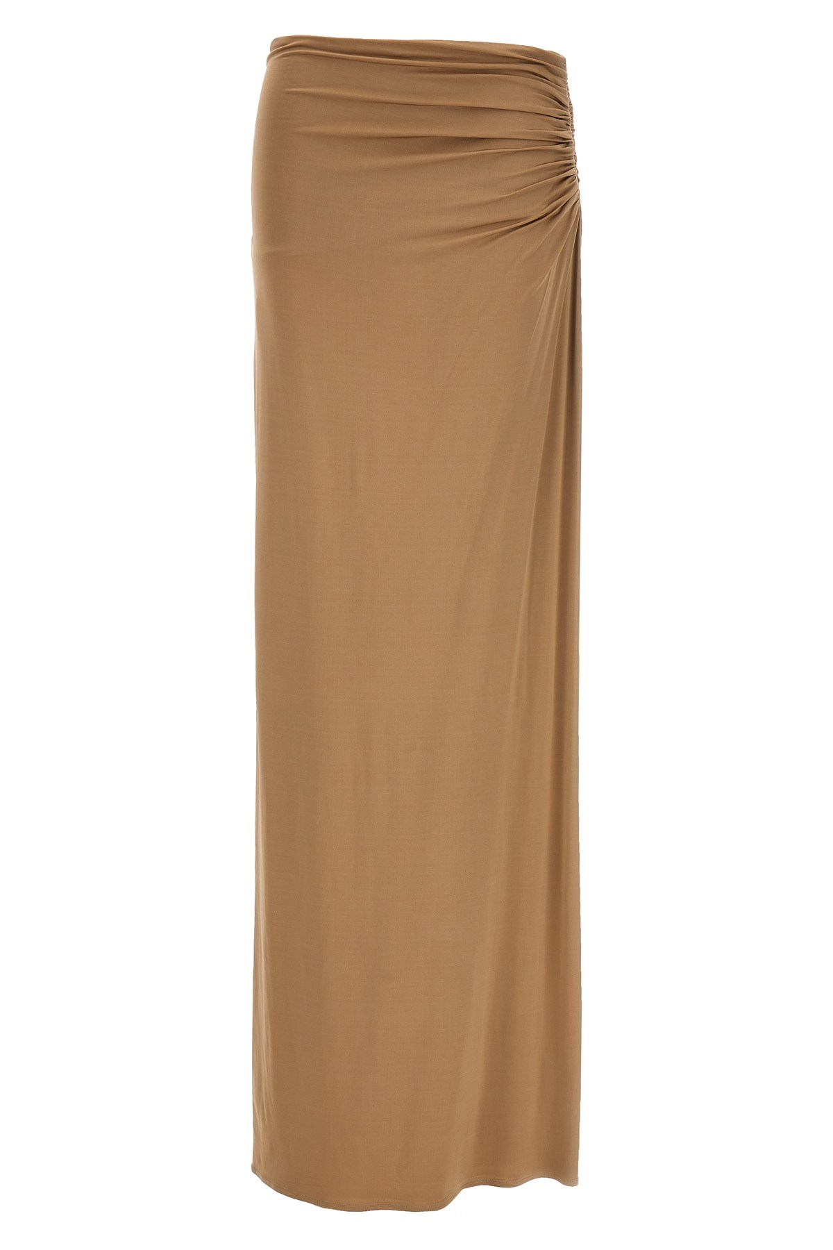 Magda Butrym Long Stretch Viscose Skirt With Side Draping