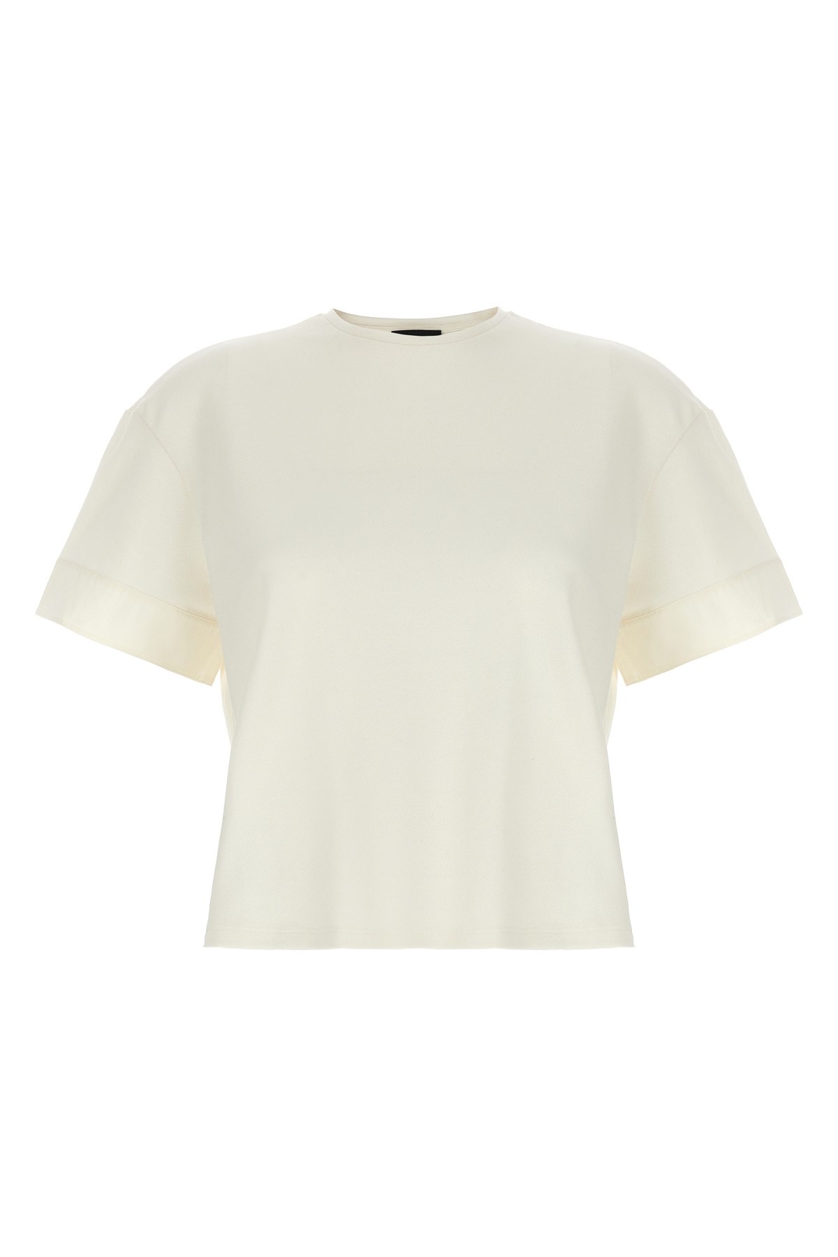 Theory Piqué Texture Cotton Top In Neutral