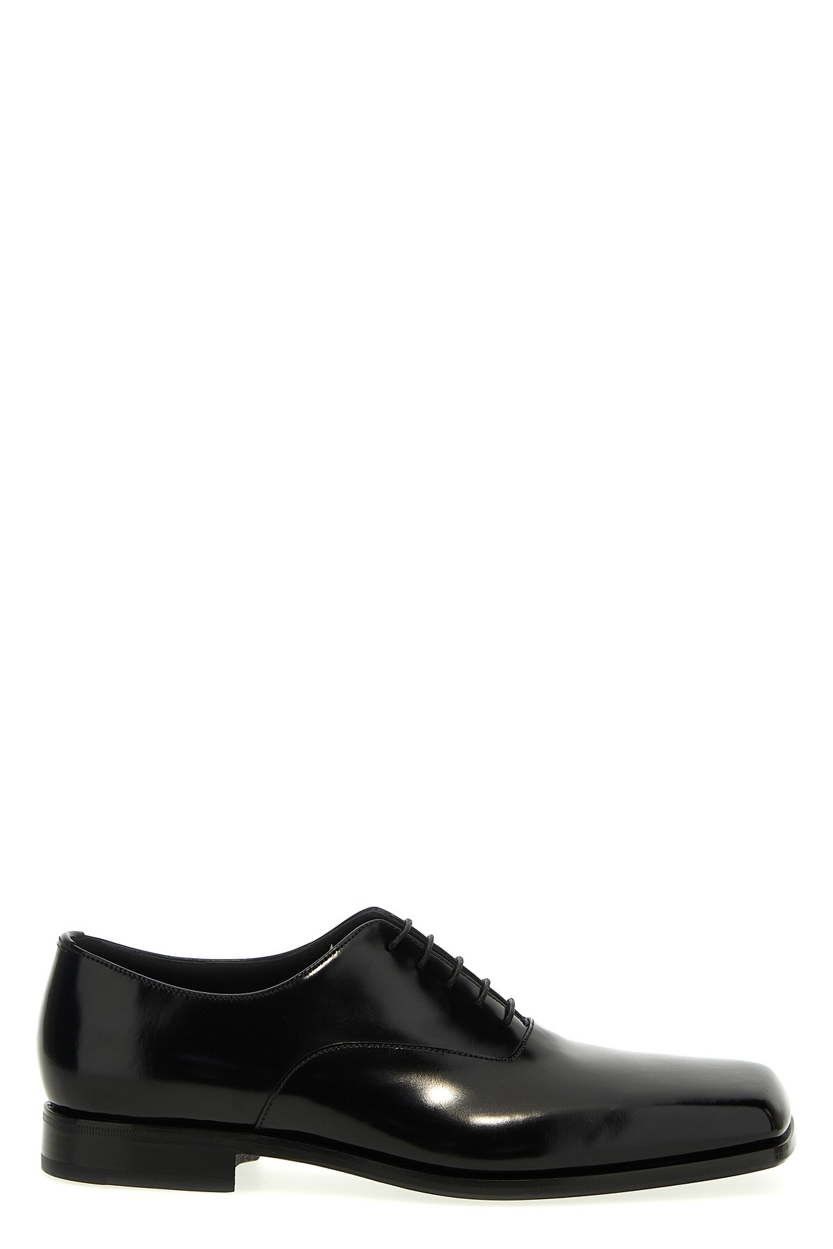 Prada Polished Leather Lace-up Shoes