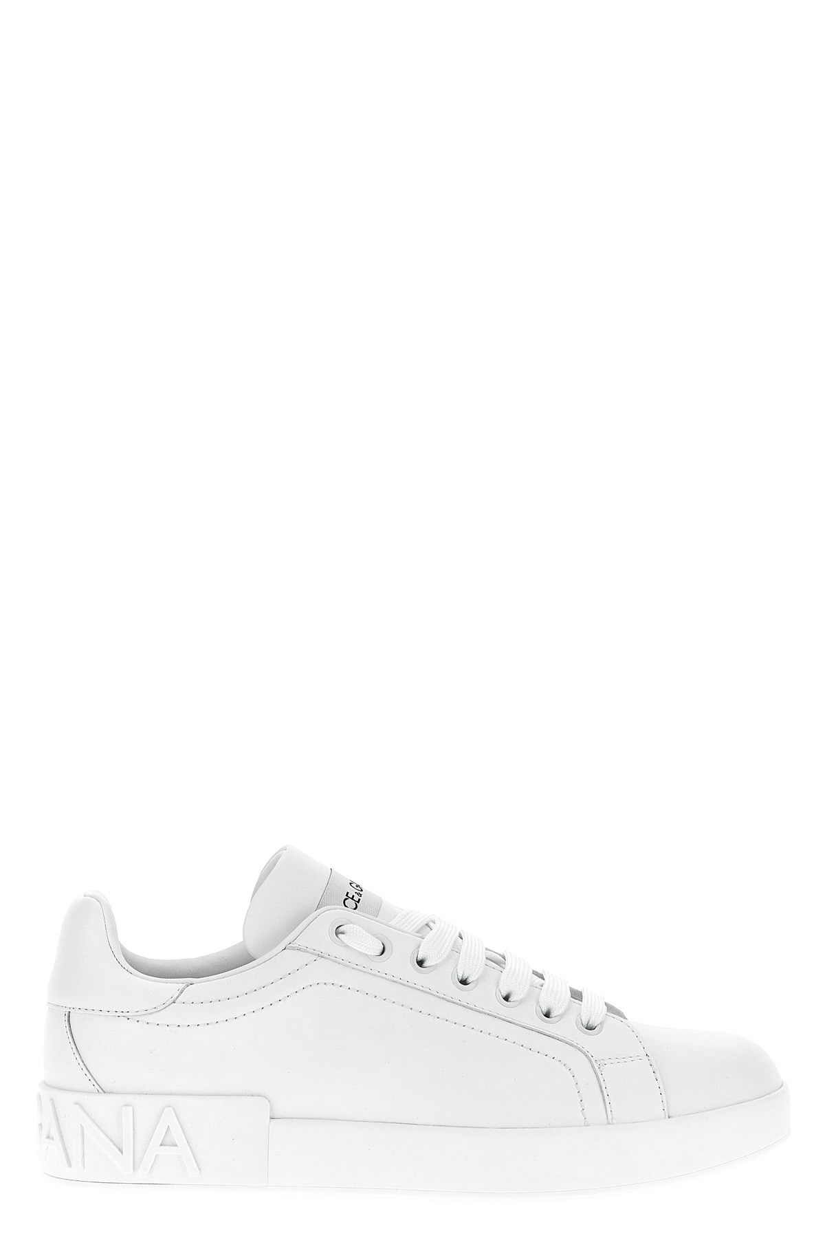 Dolce & Gabbana White Calfskin Portofino Sneakers