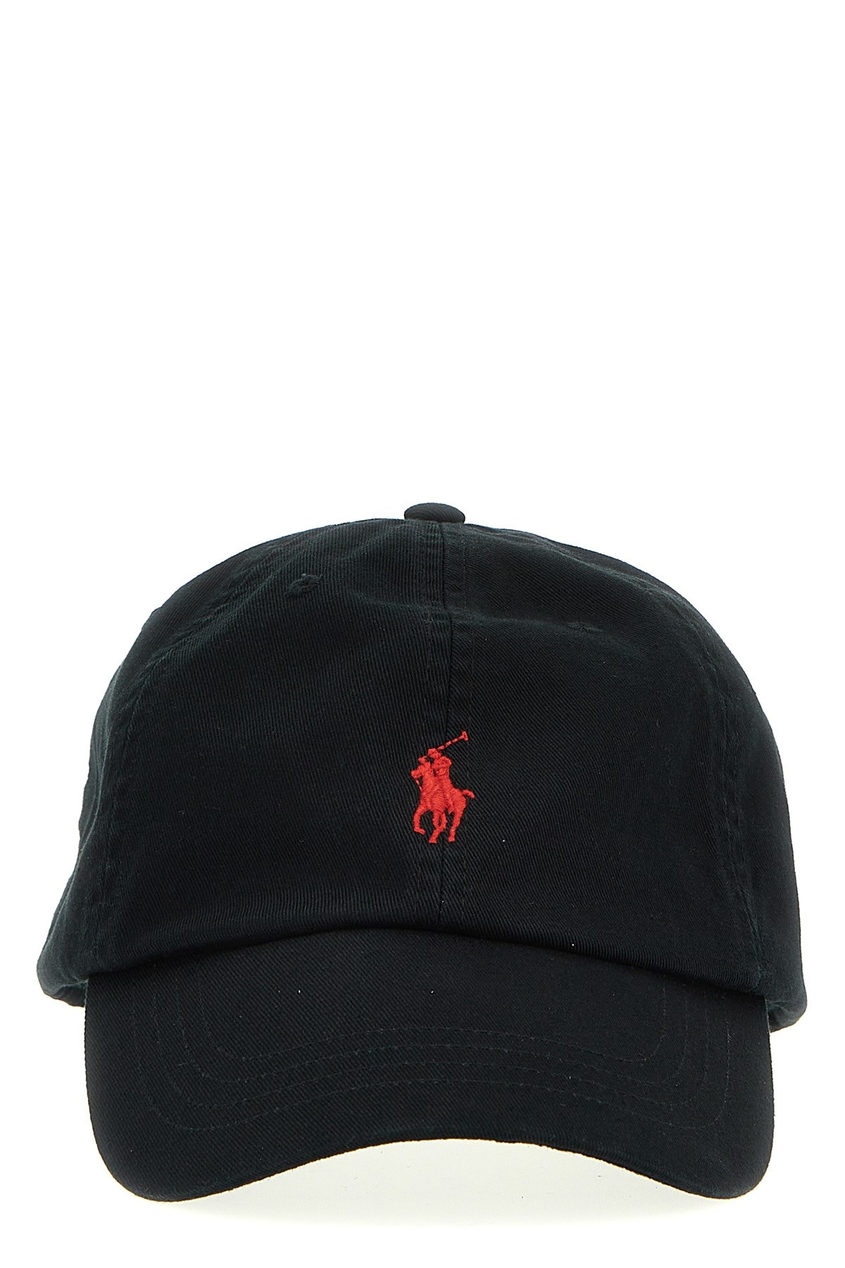Polo Ralph Lauren Black Baseball Cap With Logo Embroidery In Cotton Man In Black
