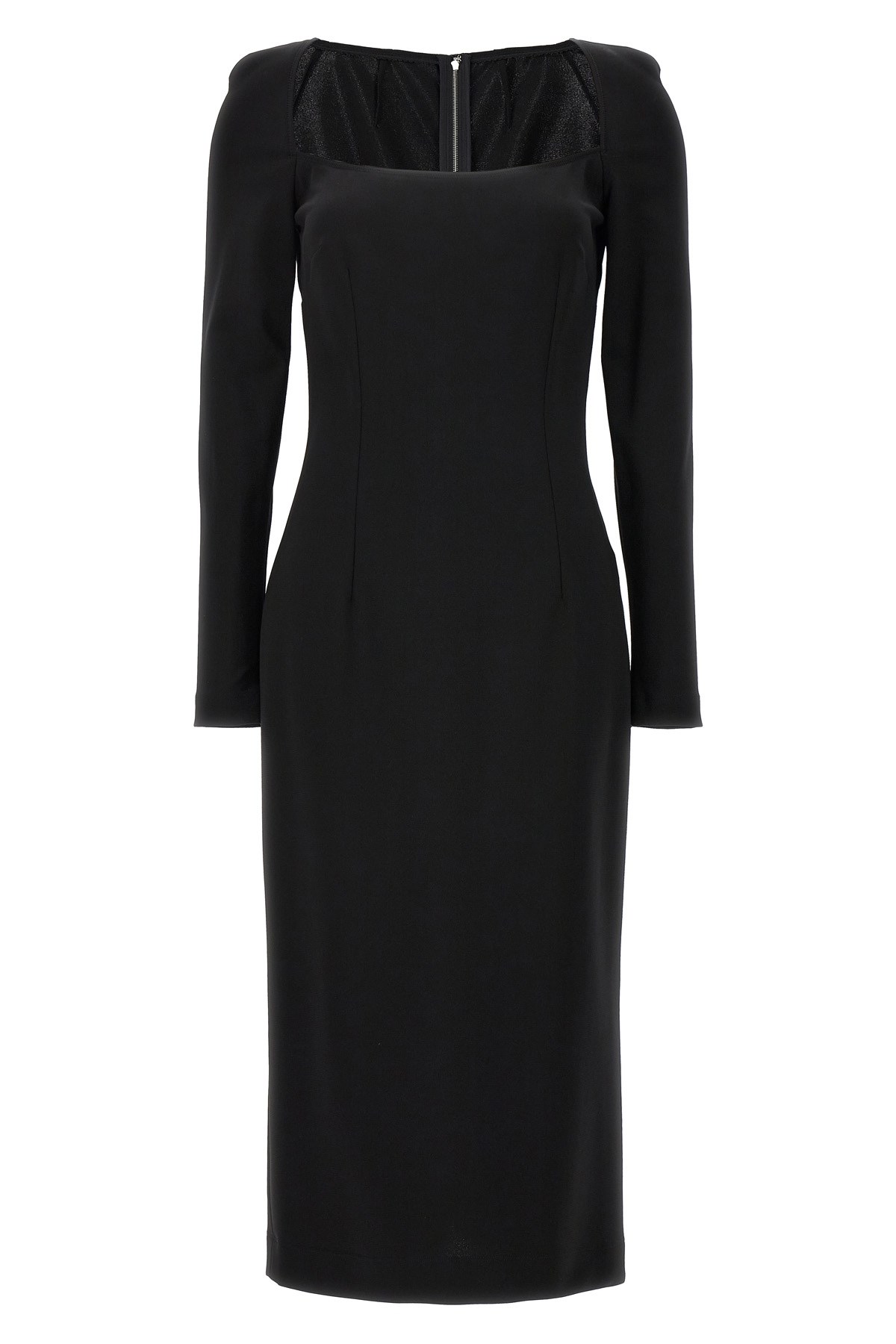 Dolce & Gabbana Long-sleeve Square-neck Midi Dress
