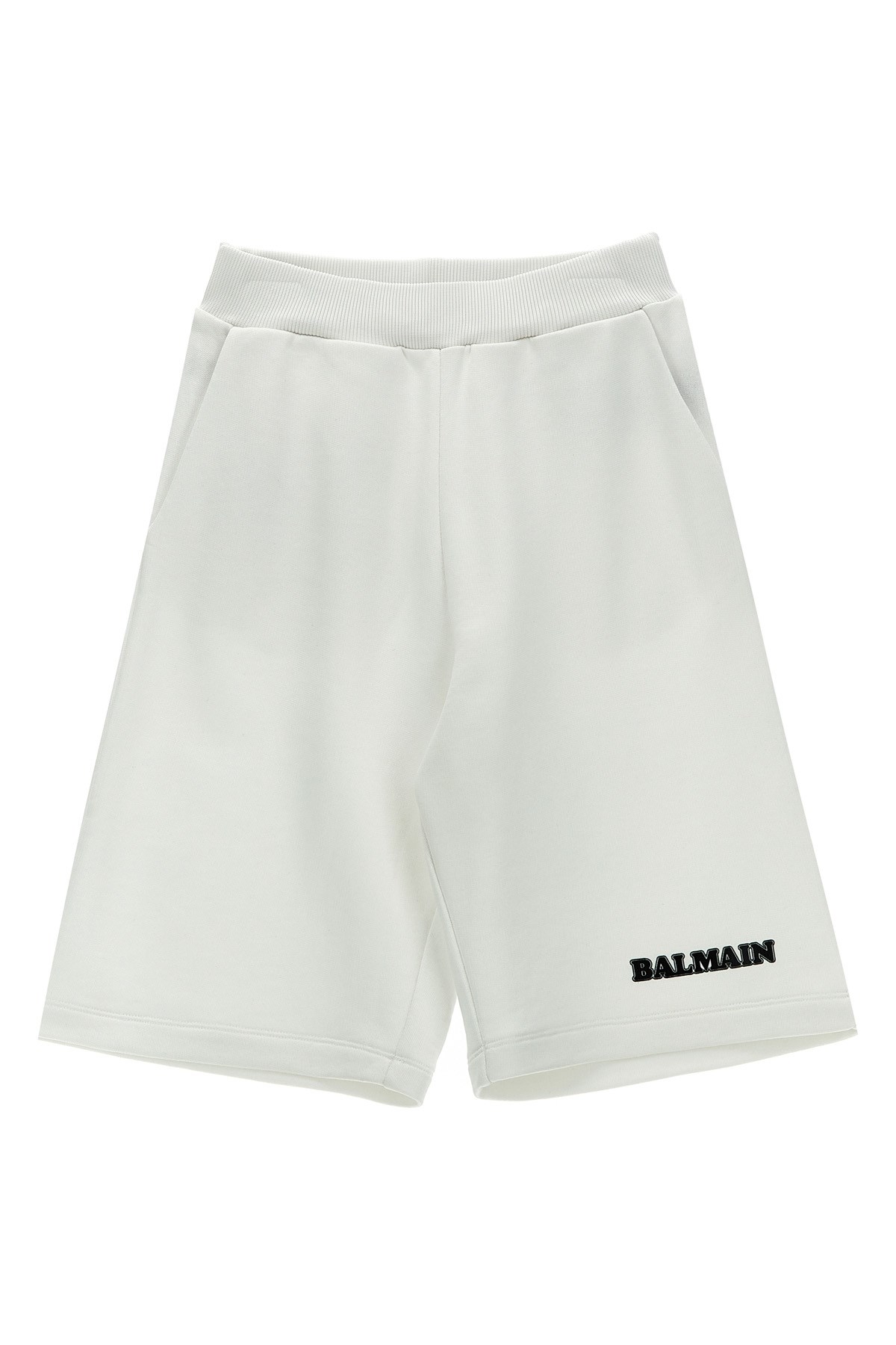 BALMAIN BALMAIN KIDS LOGO PRINT BERMUDA SHORTS 